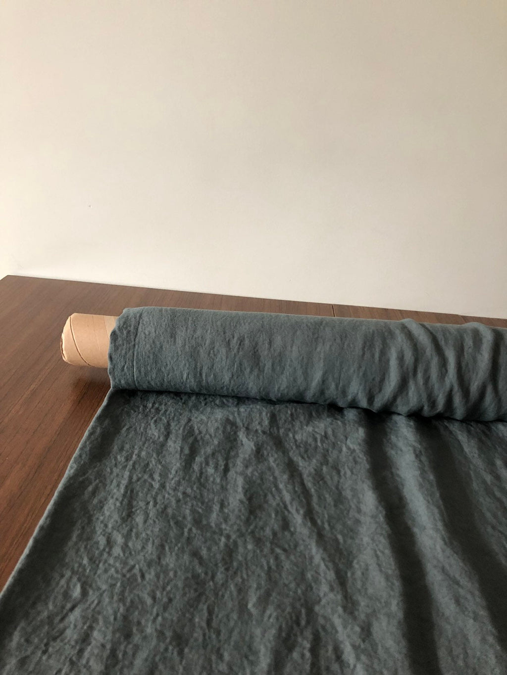Extra Wide Soft Linen Fabric: BGO27 Green, 250cm Width