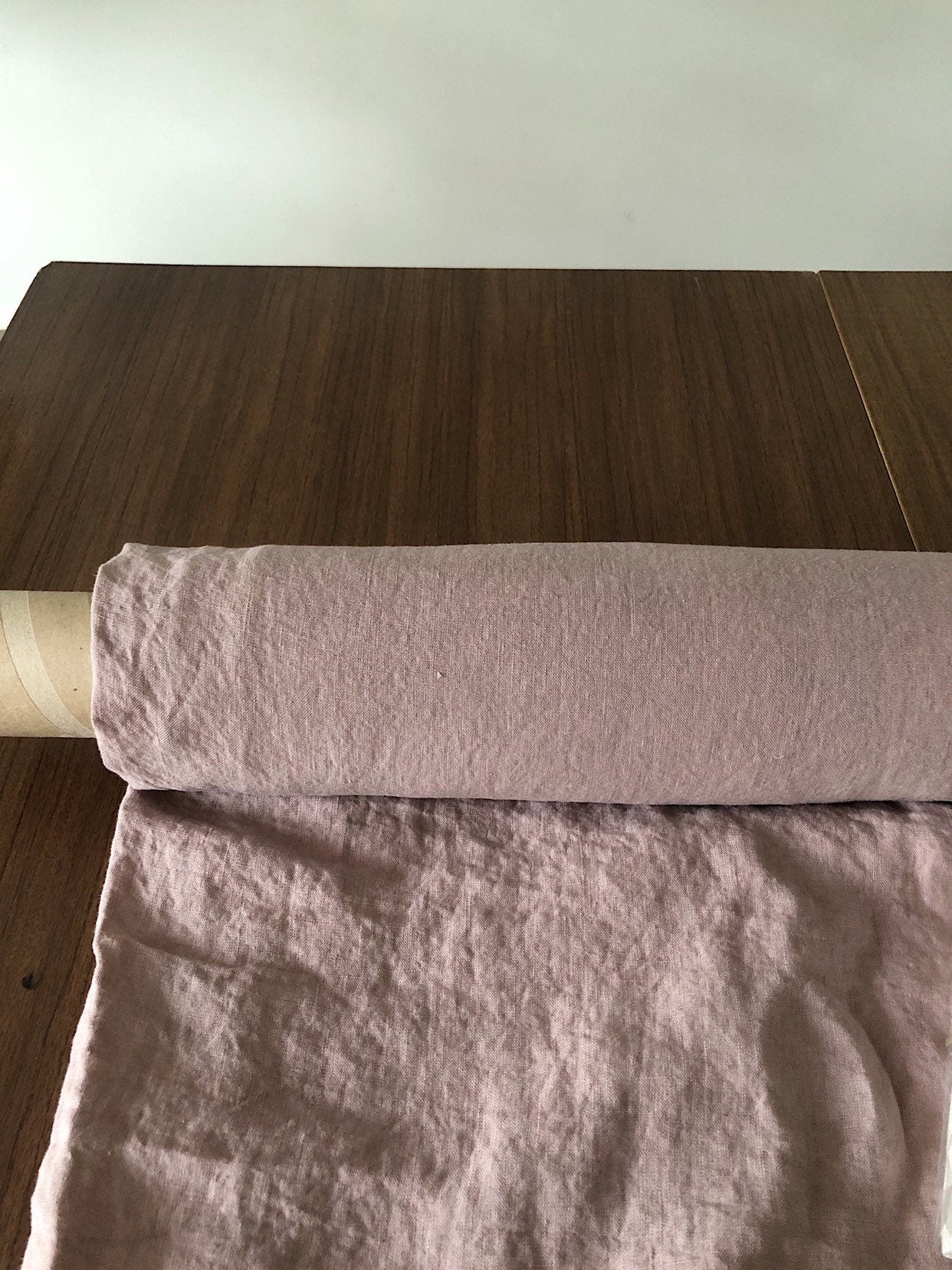 Extra Wide Dusty Lavender Linen Fabric: 100% Natural, Softened, 250cm