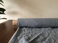 Extra Wide Linen Fabric: Dolphin Blue, 195 g/m, 250cm Wide