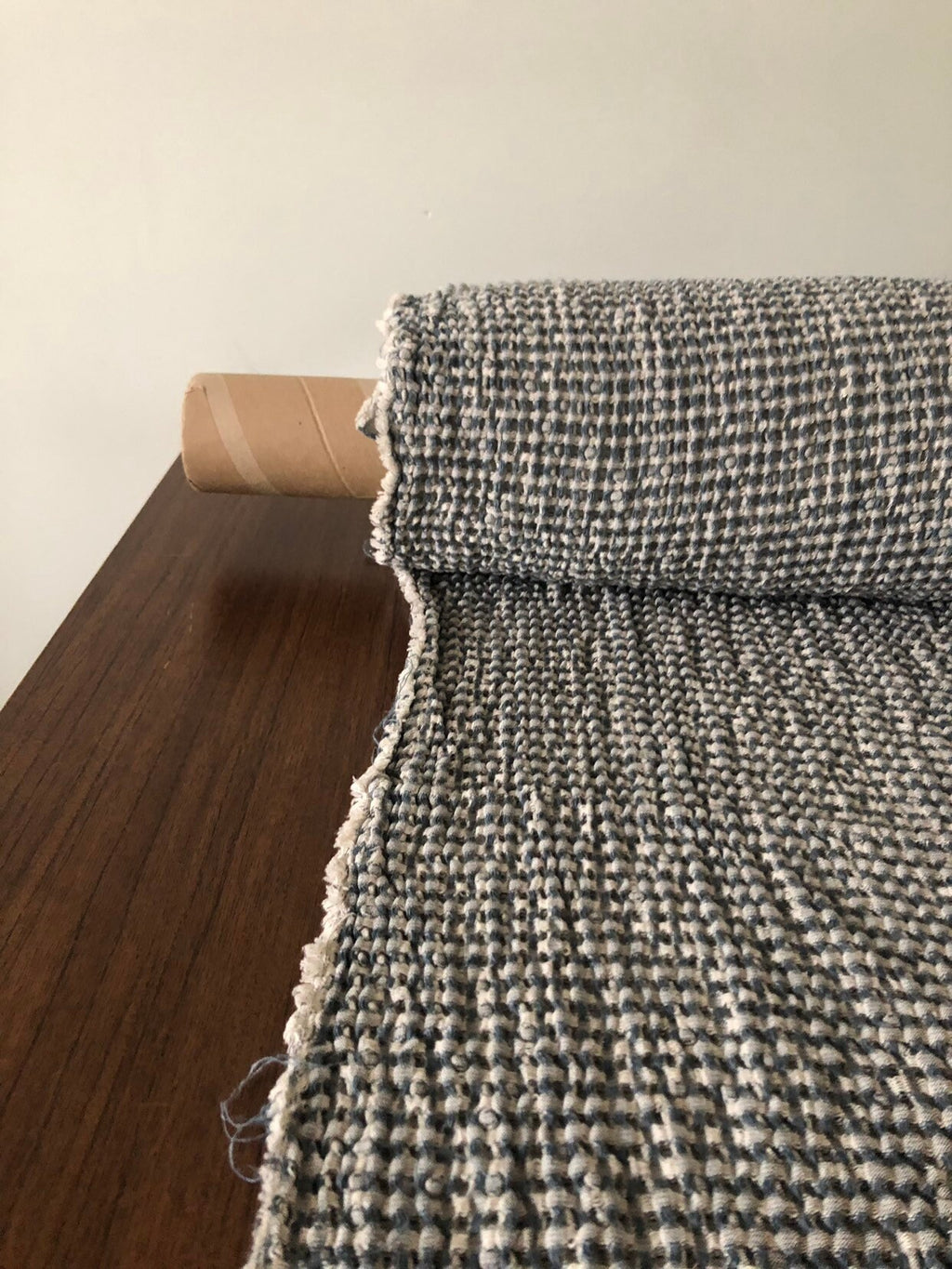 88" EXTRA WIDE fabric, Waffle natural Linen/Cotton fabric BGO137CW (1/70), 250g/225cm fabric by the metre bath towel kitchen towel spa towel