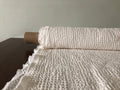 Waffle Linen Cotton Fabric: Natural White, Extra Wide 88"