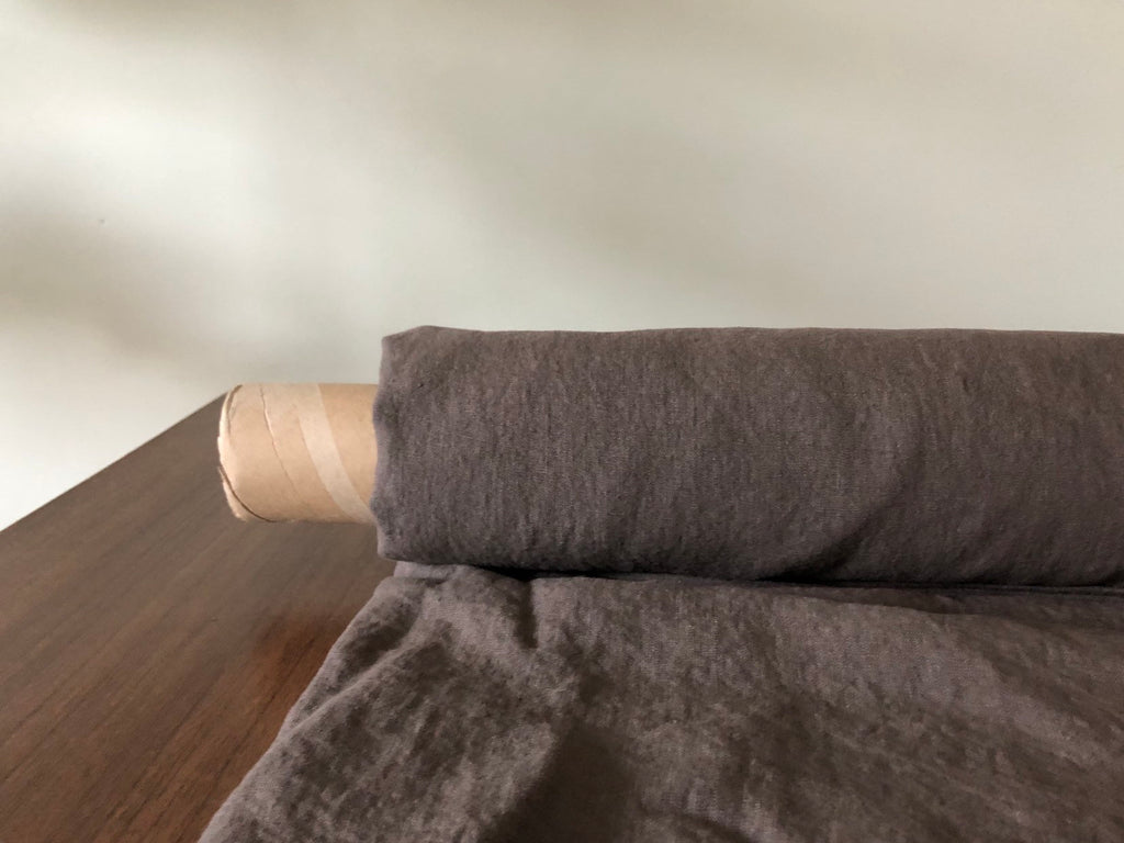 Extra Wide Soft Brown Linen Fabric: 250cm Width, Bedding & Sewing