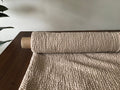 Extra Wide Waffle Linen Cotton Fabric: Creamy Natural Weave