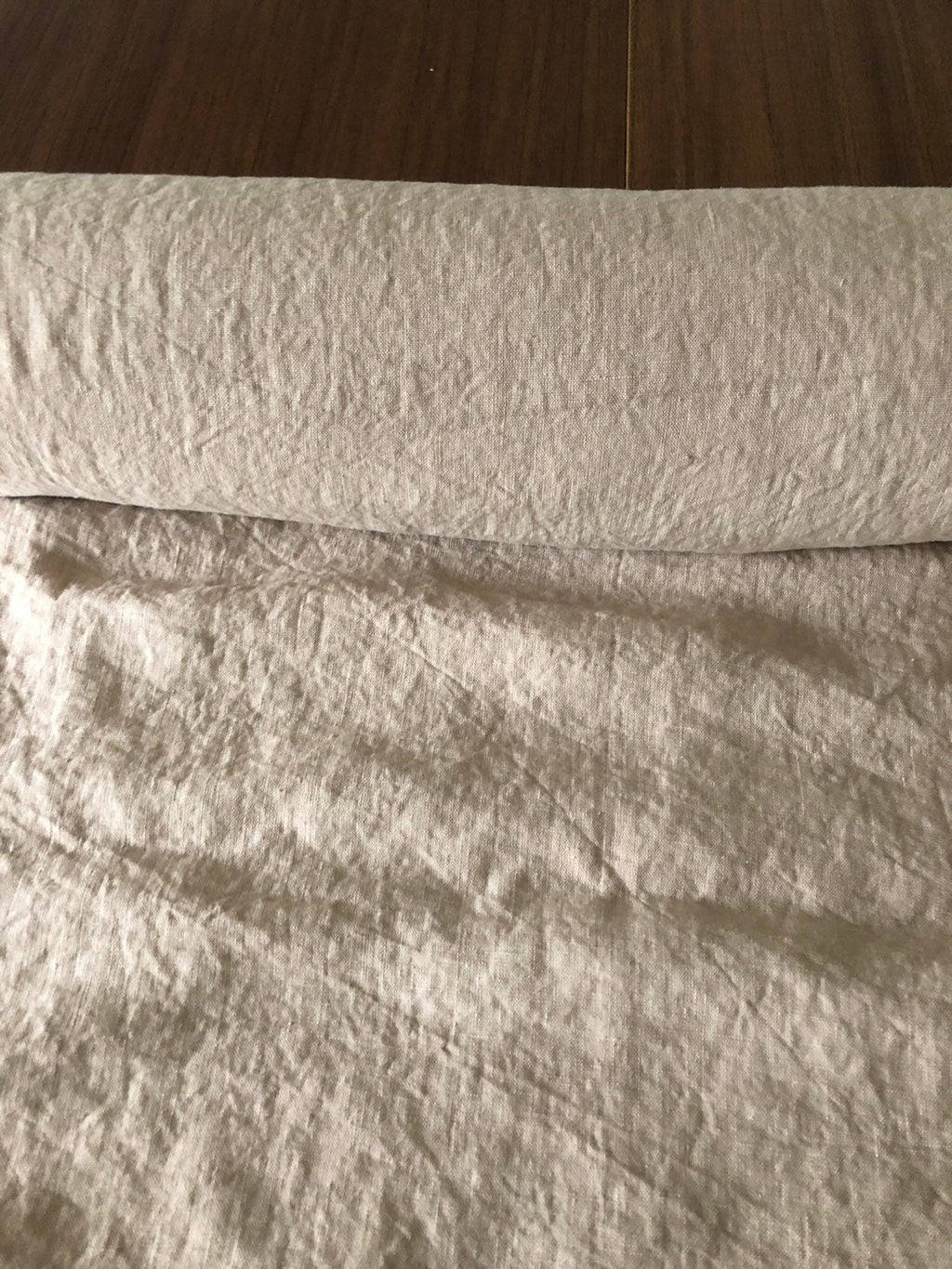 Extra Wide Creamy Linen Fabric: Softened Bedding Material, 99" Wide