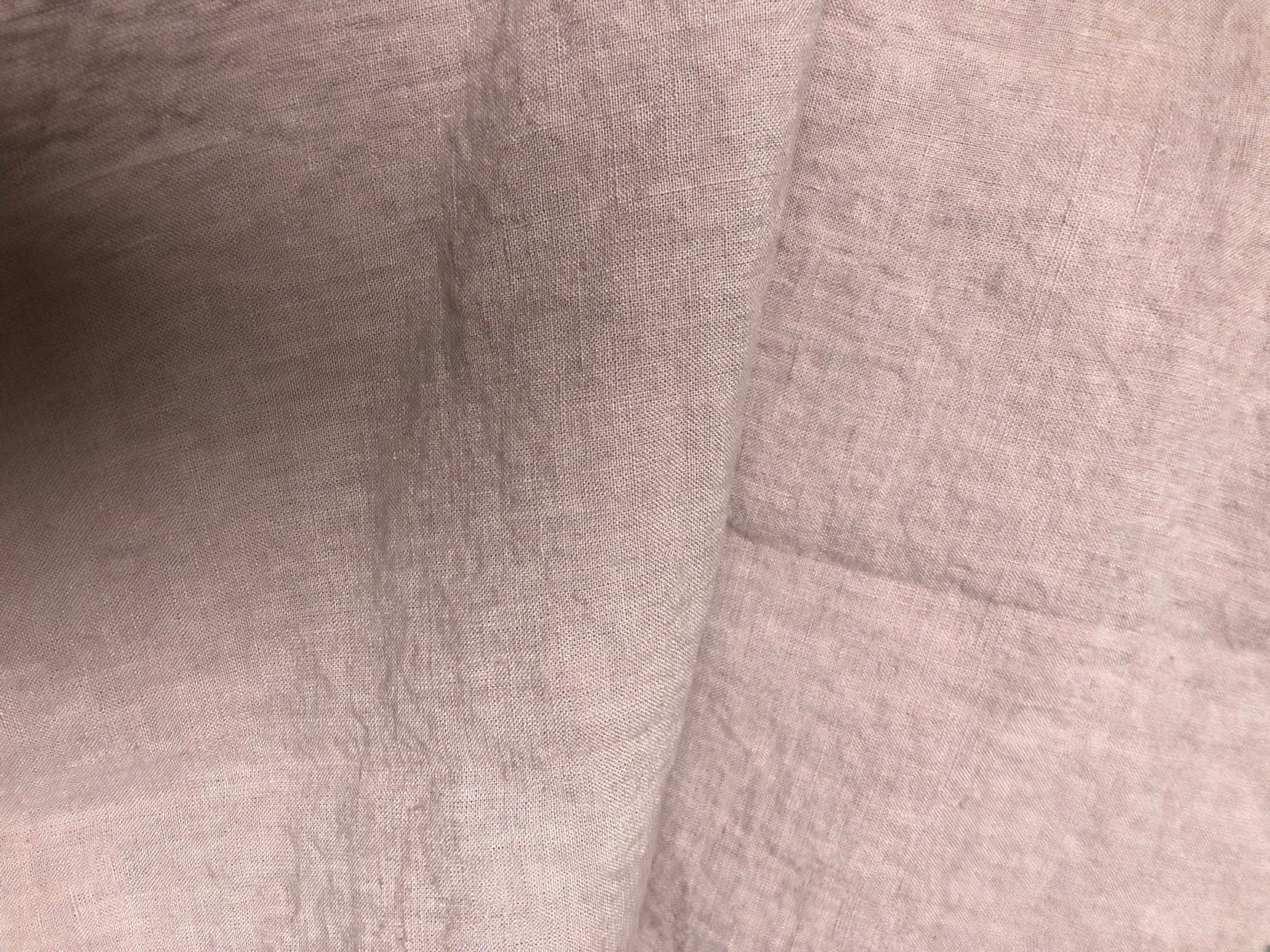 Extra Wide Dusty Lavender Linen Fabric: 100% Natural, Softened (250cm Width)