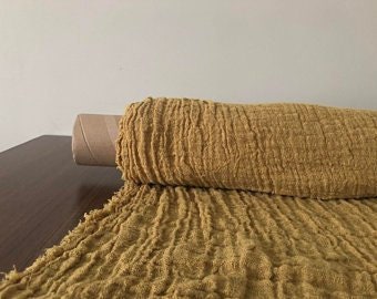 8 meters of natural linen brown fabric BGO6 for Janis