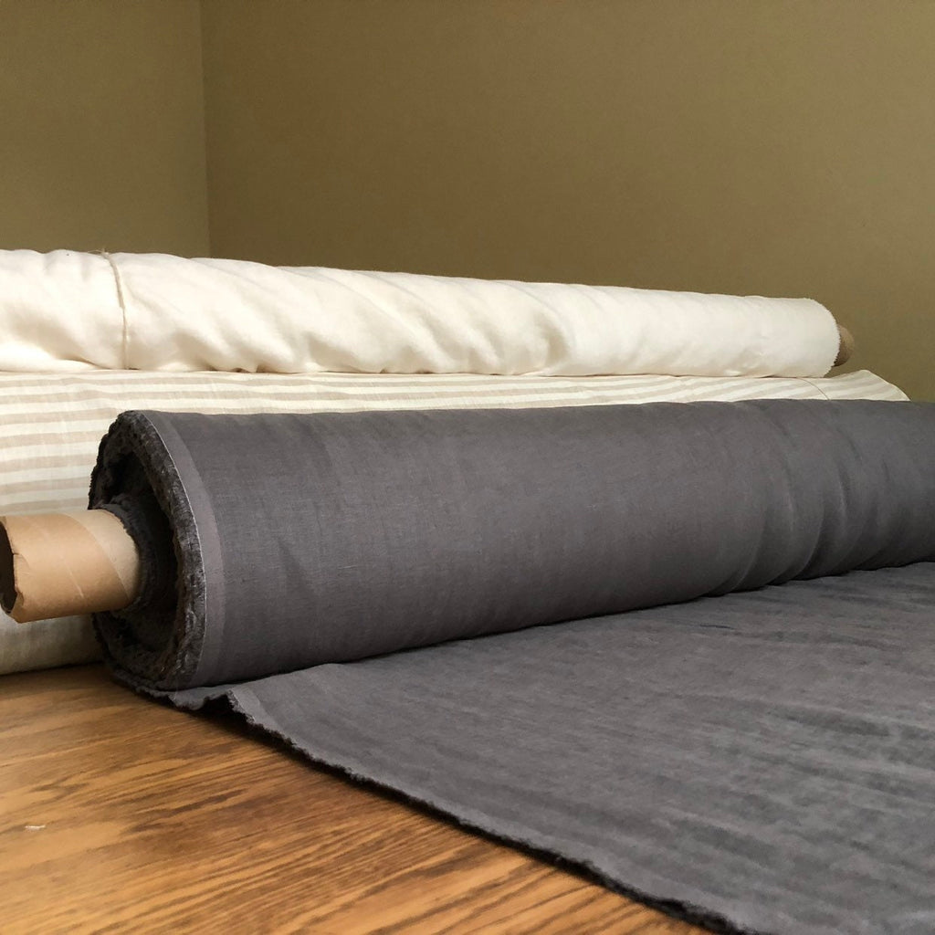 Extra Wide Natural Linen Fabric: Softened Bedding, Sewing (250cm Width)