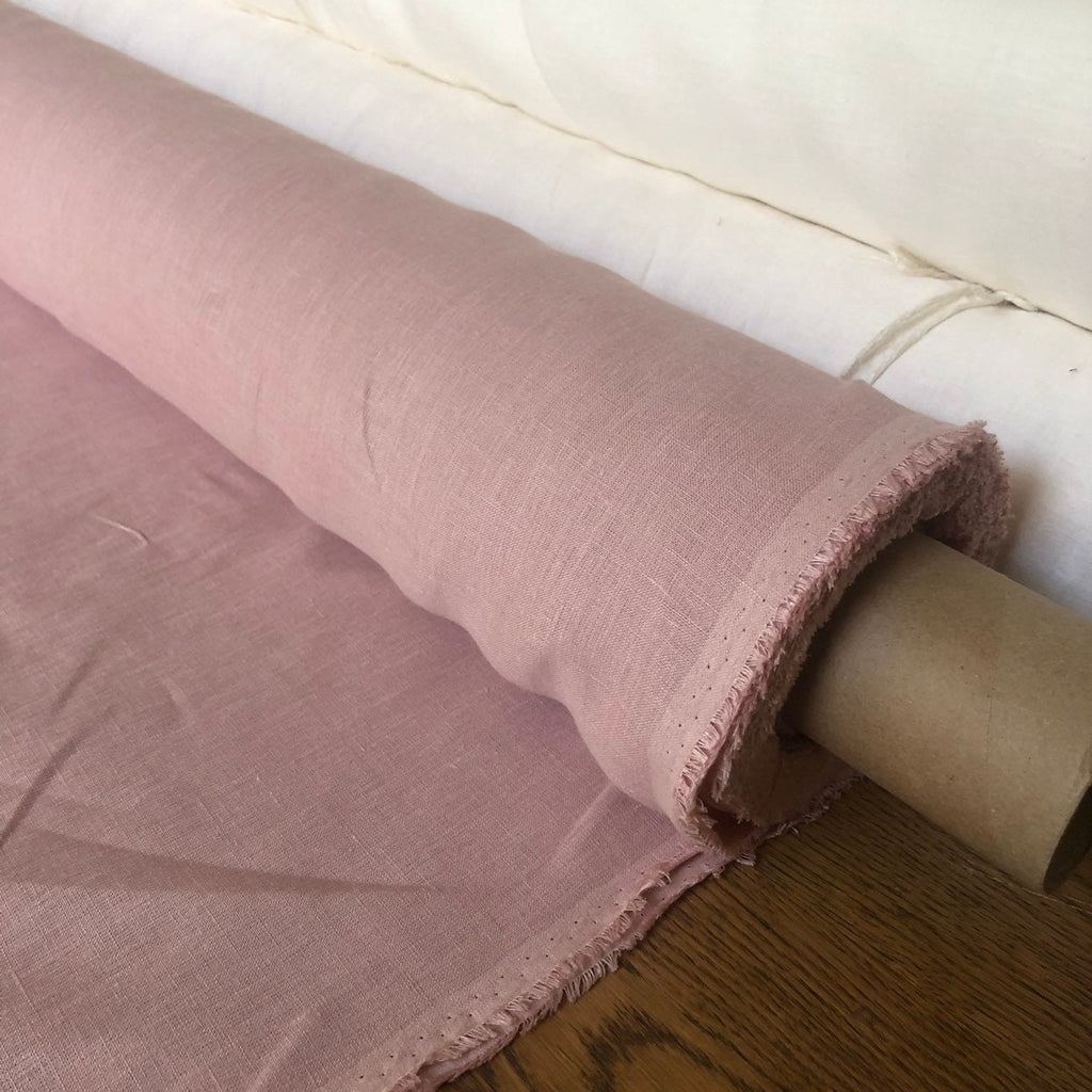 Extra Wide Rose Linen Fabric: 100% Natural, 260cm Wide, For Sewing & Bedding