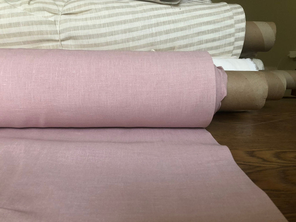 Extra Wide Rose Linen Fabric: 100% Natural, 260cm Wide, For Sewing & Bedding