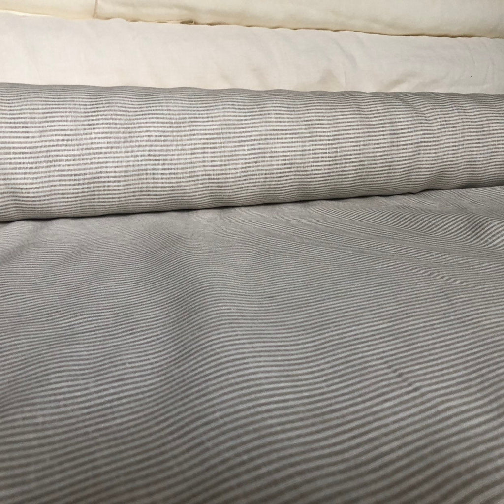 Small Striped 100 % EXTRA wide LINEN fabric BGO205_E not softened, 260 cm width fabric by the metre, bedding linen, bedspread, sewing, linen