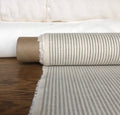 Striped Linen Fabric: Natural Bedding, Sewing Material - 56" Wide