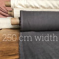 Extra Wide Natural Linen Fabric: Softened Bedding, Sewing (250cm Width)