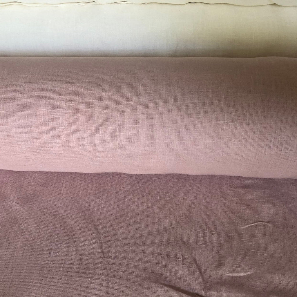 Extra Wide Rose Linen Fabric: 100% Natural, 260cm Wide, For Sewing & Bedding