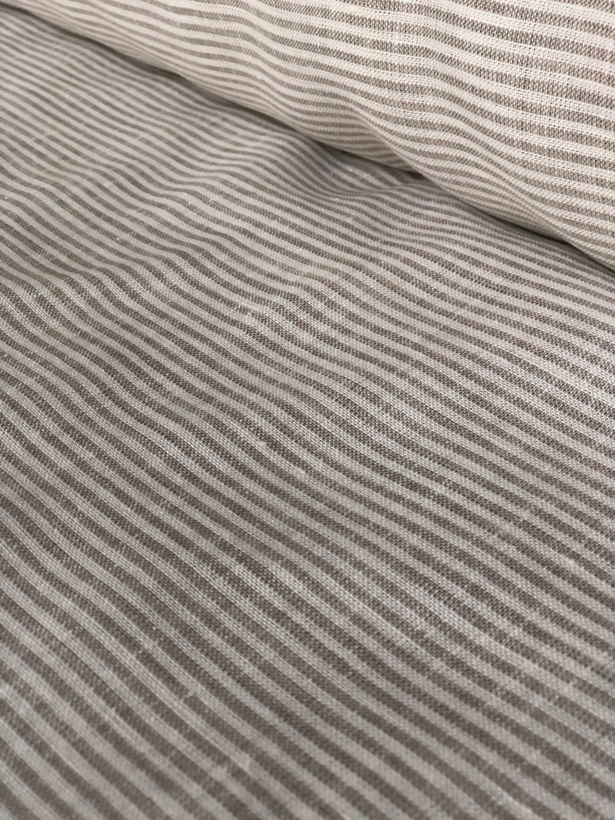 Small Striped 100 % EXTRA wide LINEN fabric BGO205_E not softened, 260 cm width fabric by the metre, bedding linen, bedspread, sewing, linen