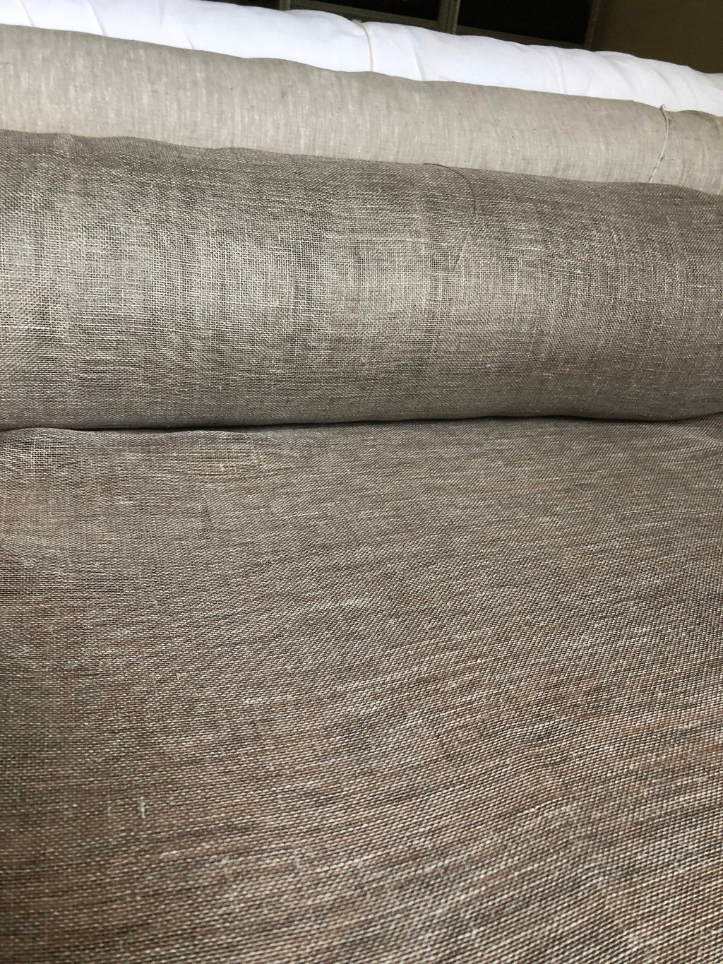 Natural Linen Fabric By The Yard: 100% Pure, 59" Wide, For Sewing