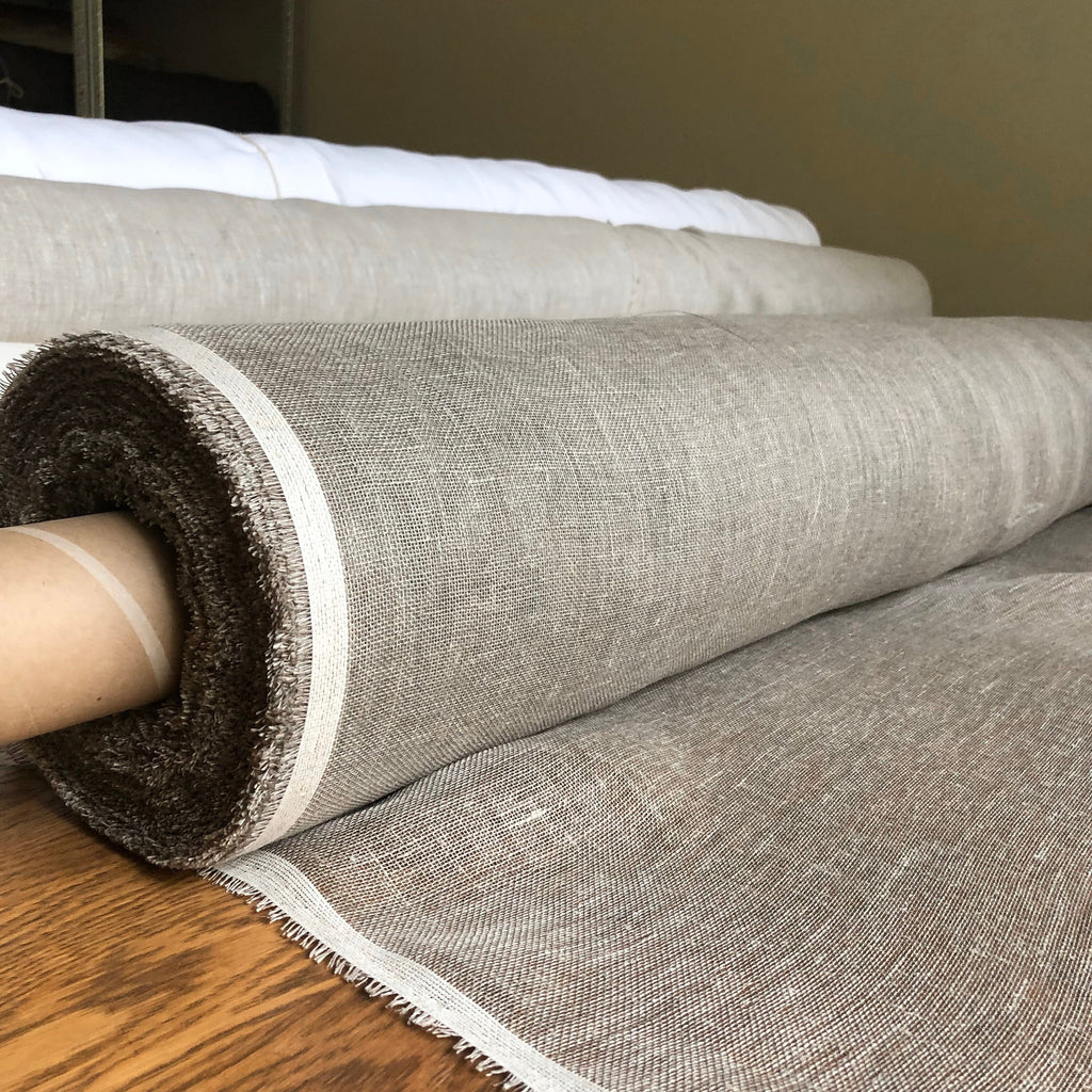 Natural Linen Fabric By The Yard: 100% Pure, 59" Wide, For Sewing