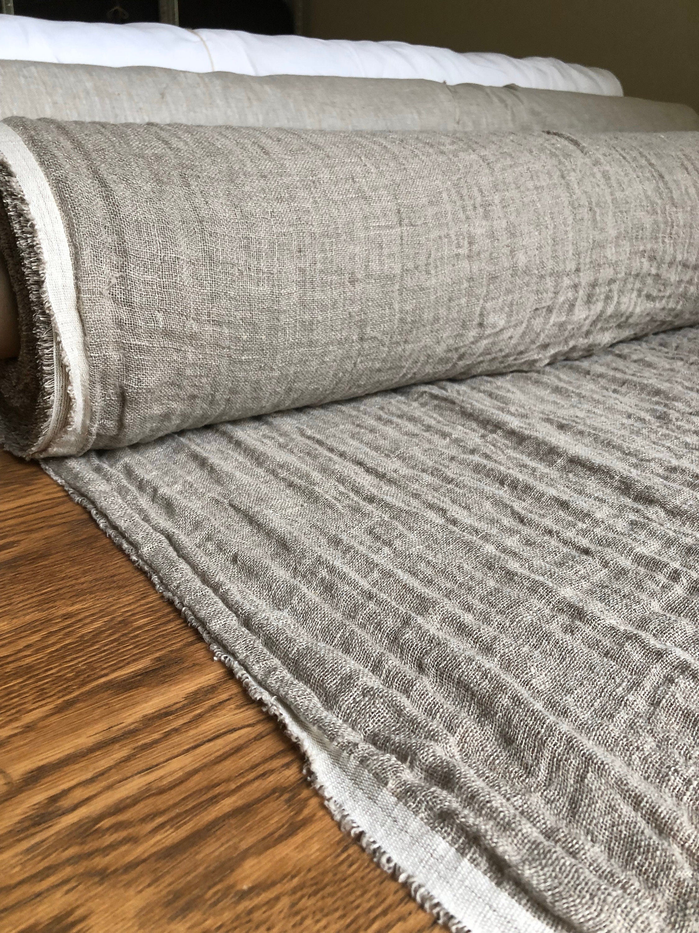 Natural Linen Fabric: Softened Weave, 140cm Wide, For Sewing