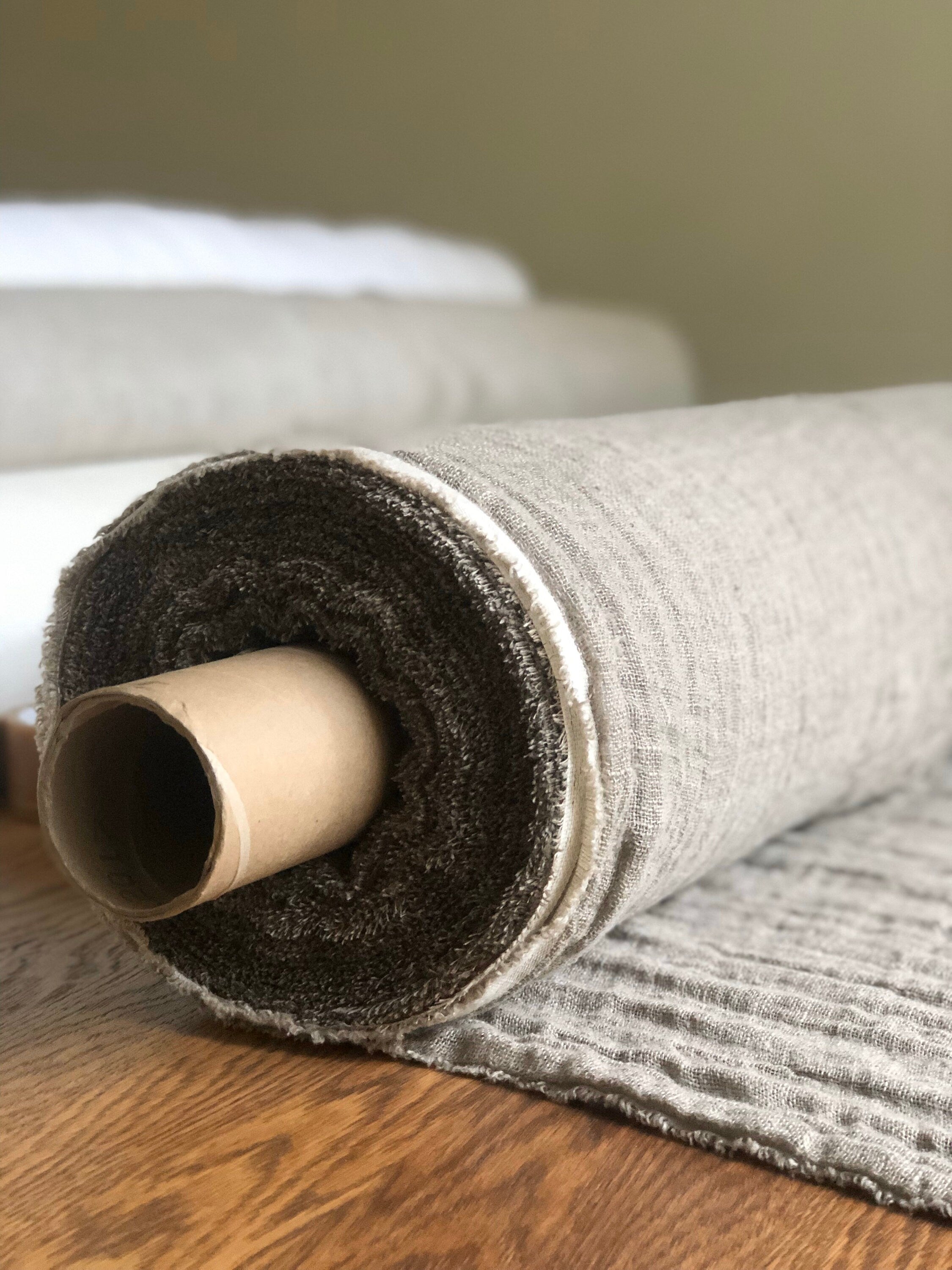Natural Linen Fabric: Softened Weave, 140cm Wide, For Sewing