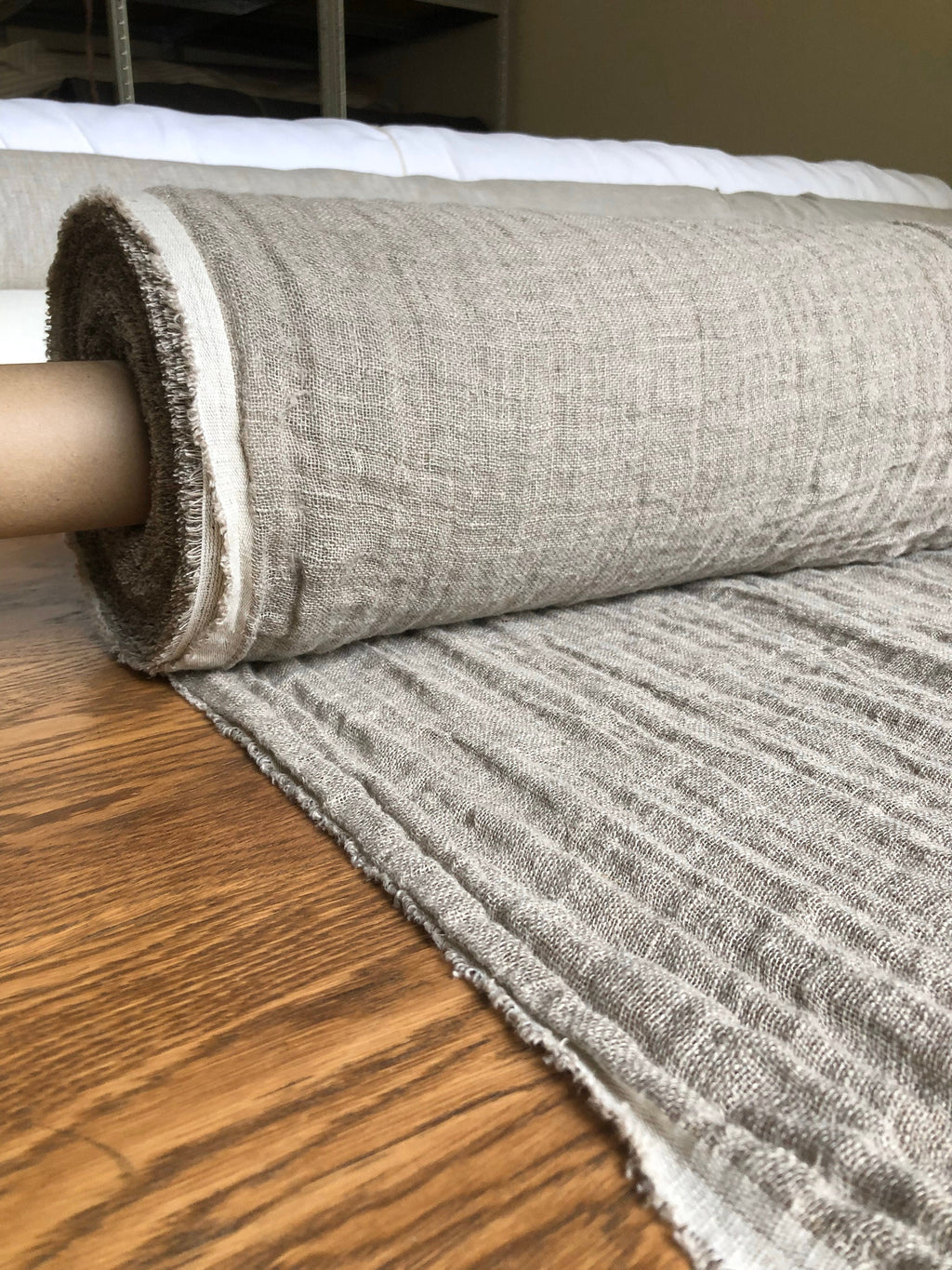 Natural Linen Fabric: Softened Weave, 140cm Wide, For Sewing