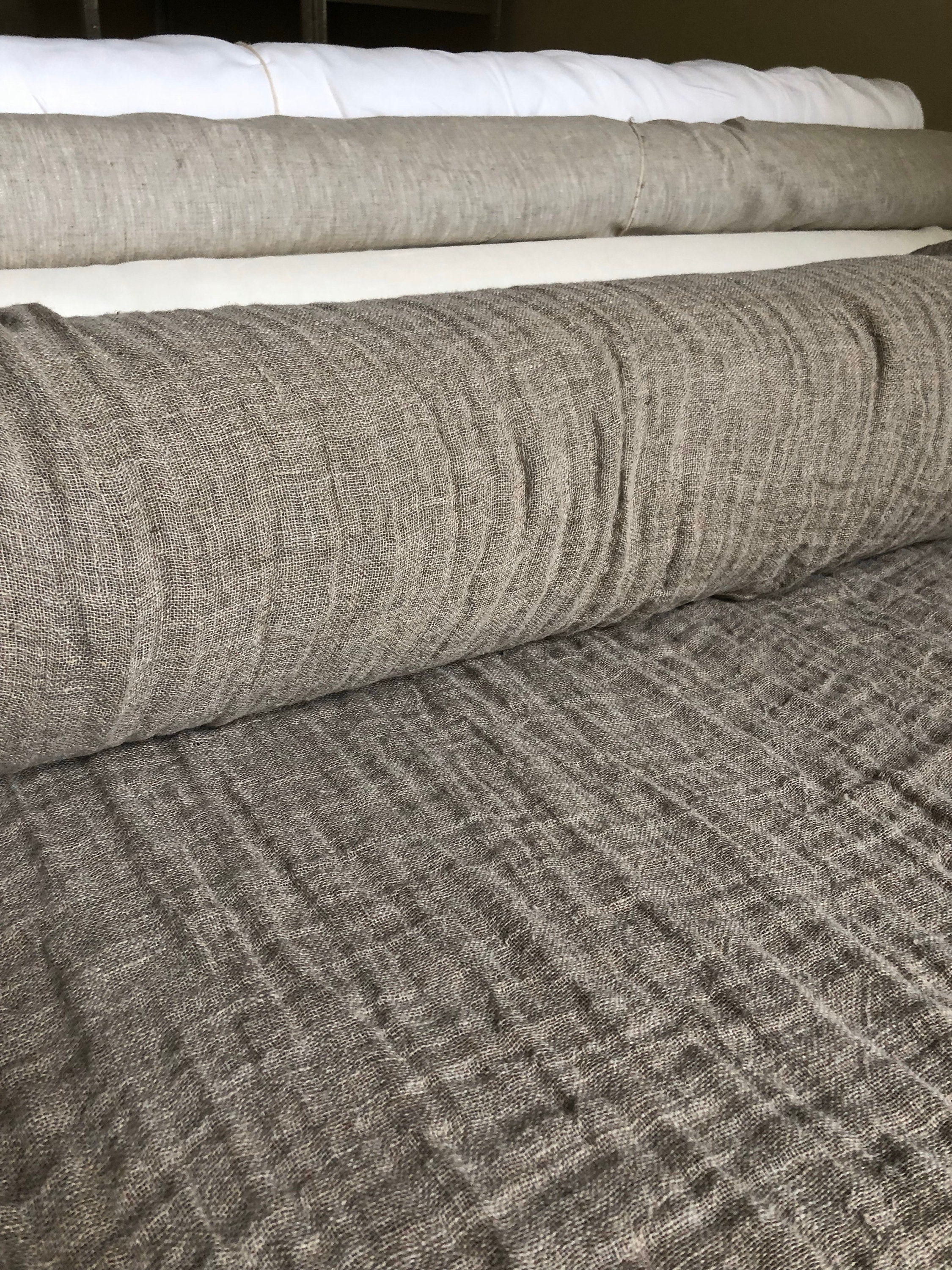 Natural Linen Fabric: Softened Weave, 140cm Wide, For Sewing