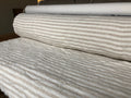 Striped Linen Fabric: Beige Soft Bedding Linen, 110" Wide