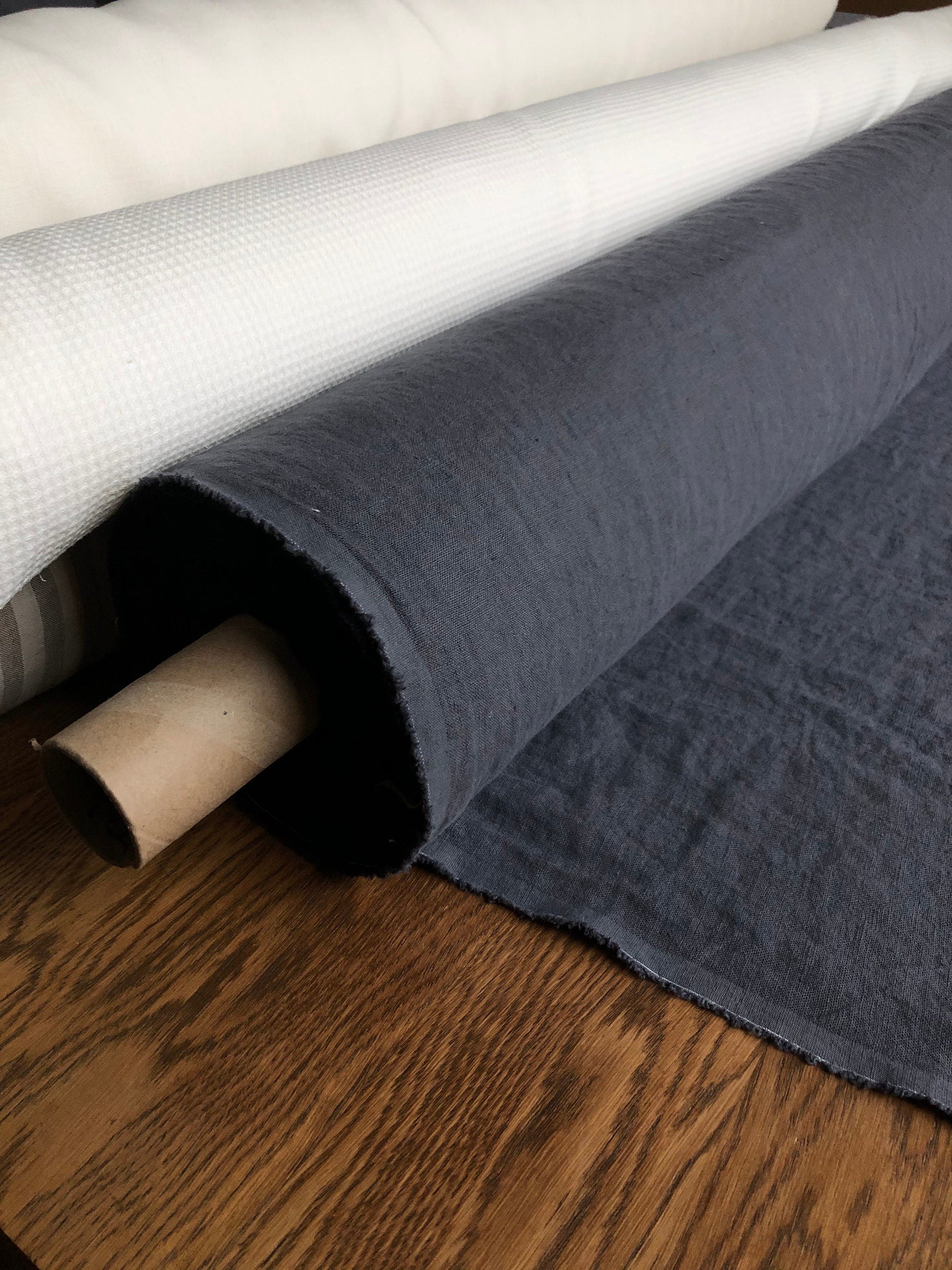 Softened Linen Fabric: 100% Natural, 145cm Wide, 260gsm