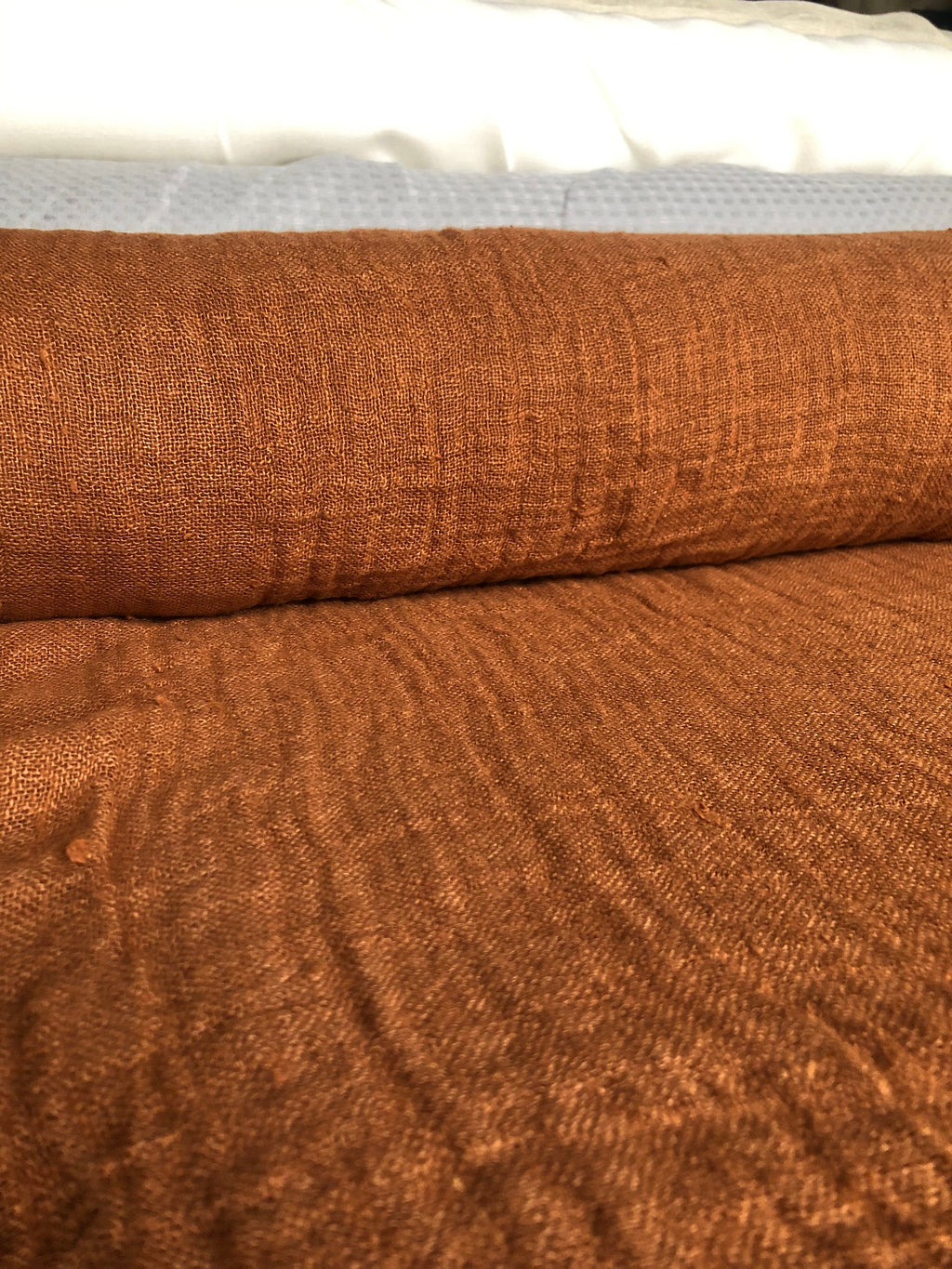 Squash Linen Fabric: 100% Natural, 140cm Wide, Sewing Fabric by the Yard