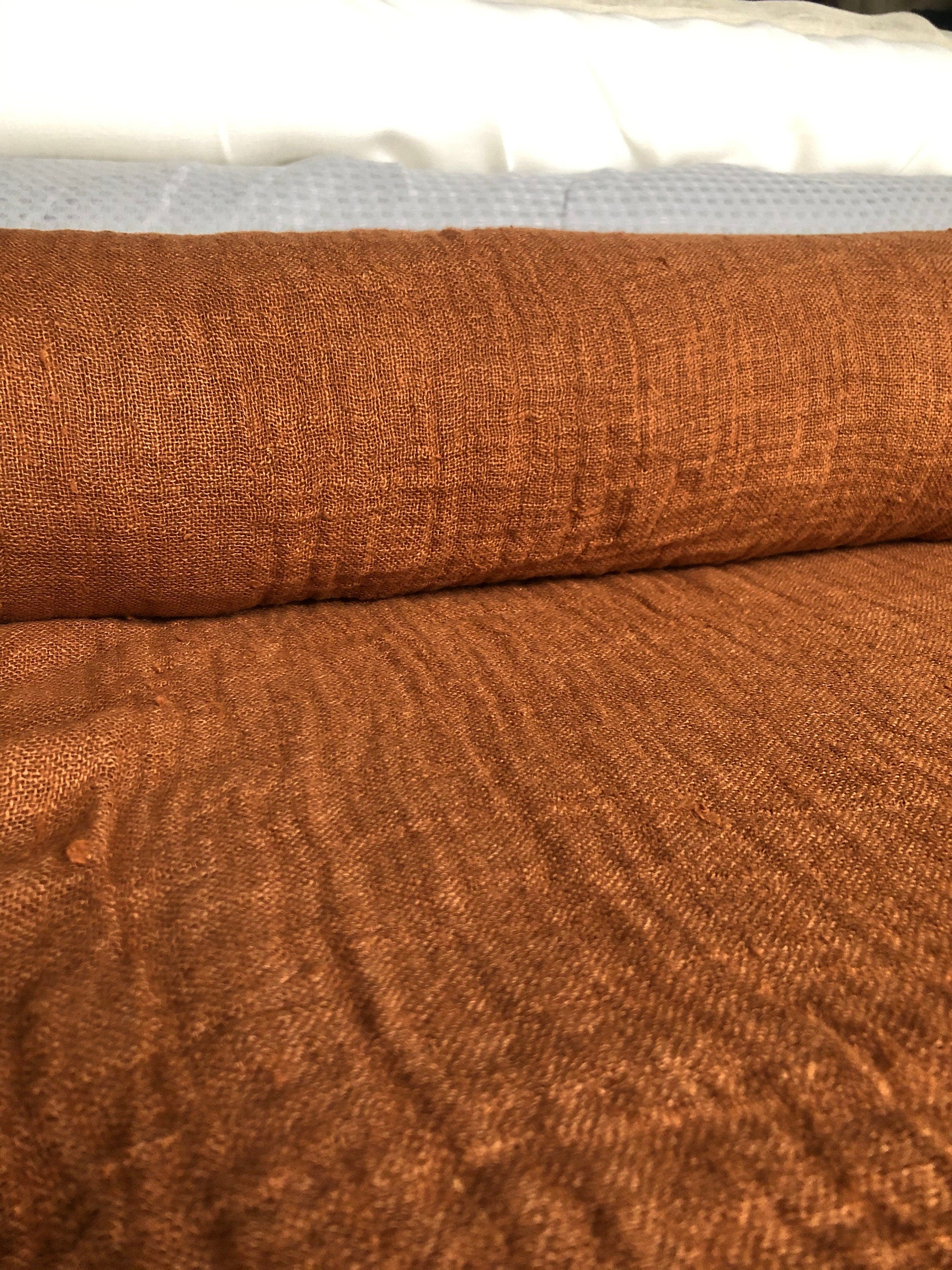 Squash Linen Fabric: 100% Natural, 140cm Wide, Sewing Fabric by the Yard