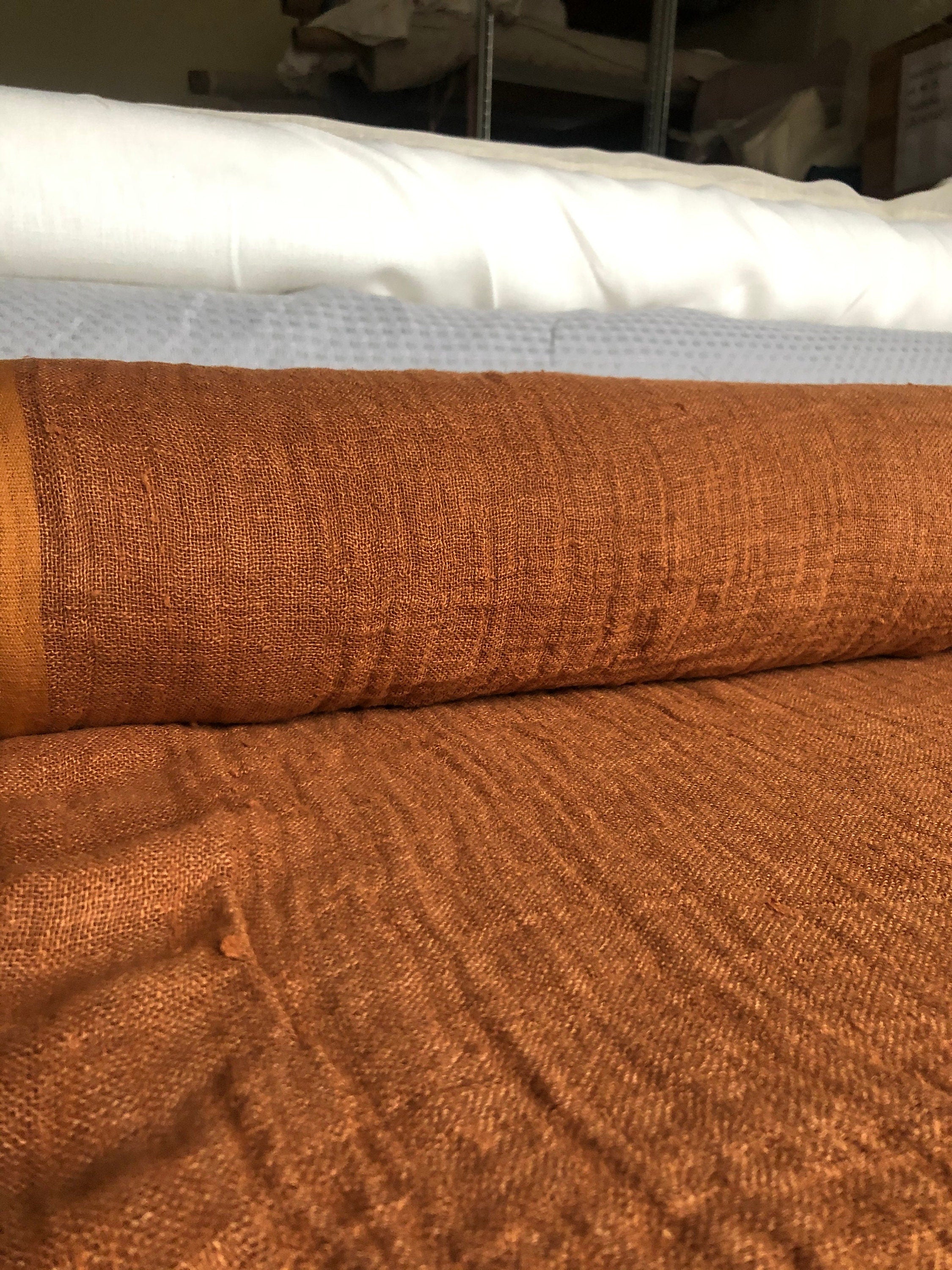 Squash Linen Fabric: 100% Natural, 140cm Wide, Sewing Fabric by the Yard