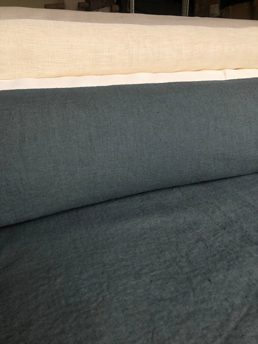 Green Linen Fabric: 100% Natural, Medium Weight (57" Wide)