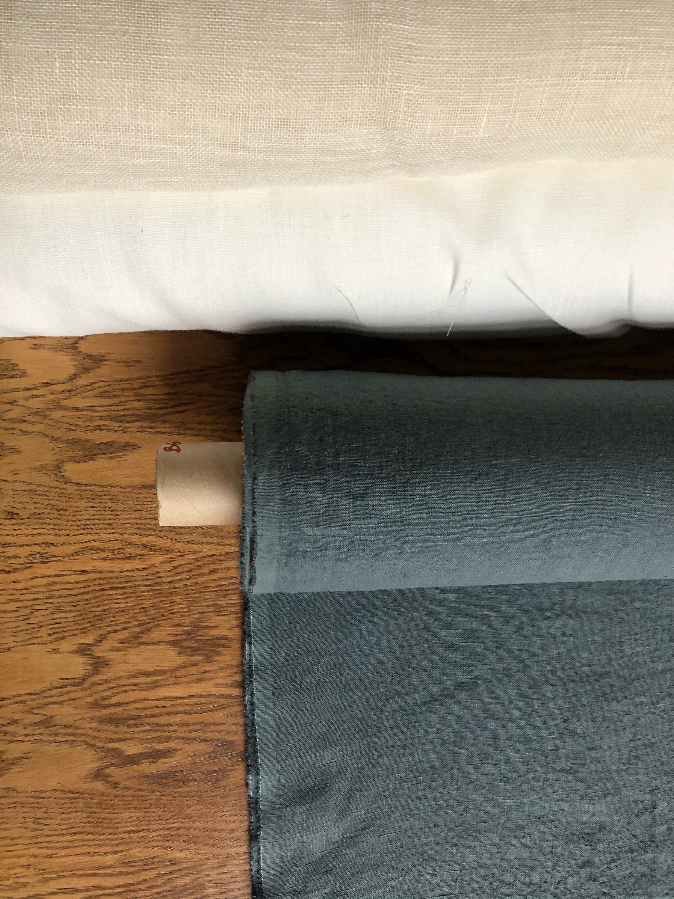 Green Linen Fabric: 100% Natural, Medium Weight (57" Wide)
