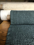 Extra Wide Waffle Linen Cotton Fabric: Green BGO137 (94 Inches)