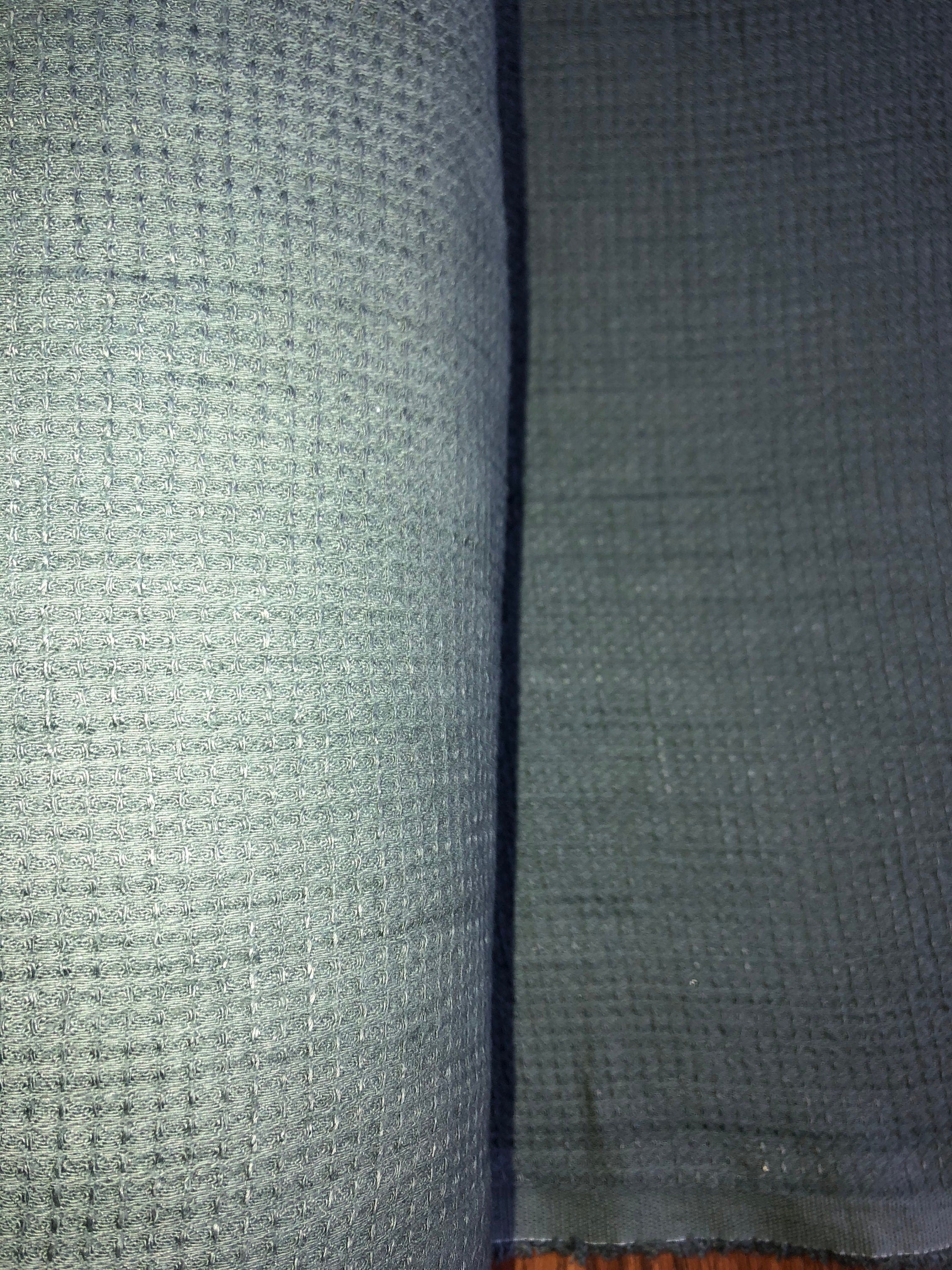Waffle Linen Cotton Fabric: 949green, 140cm Wide, Softened
