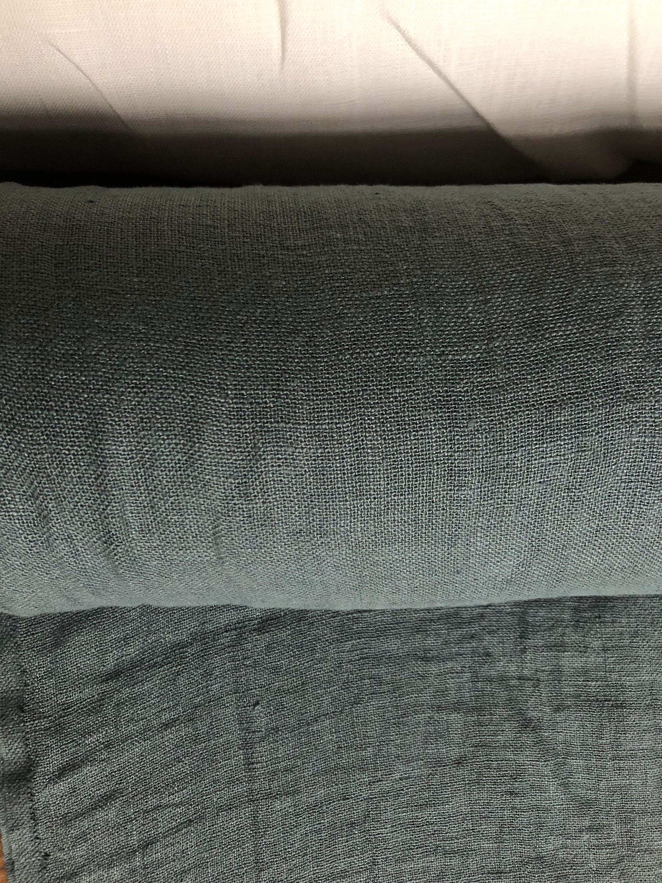 Green Linen Fabric: 100% Natural, 200g, 150cm Wide, For Sewing & Bedding