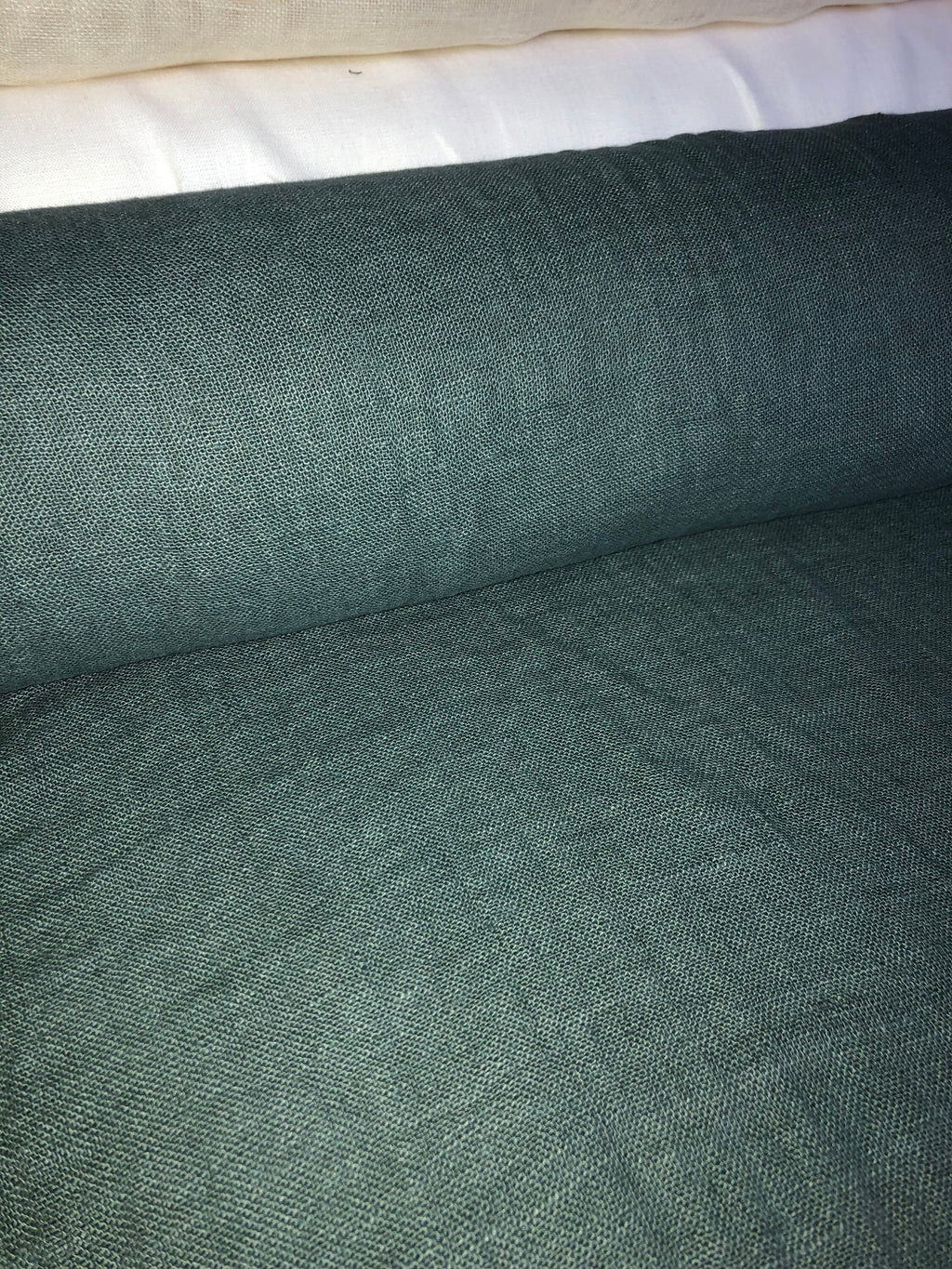 Green Linen Fabric: 100% Natural, 200g, 150cm Wide, For Sewing & Bedding