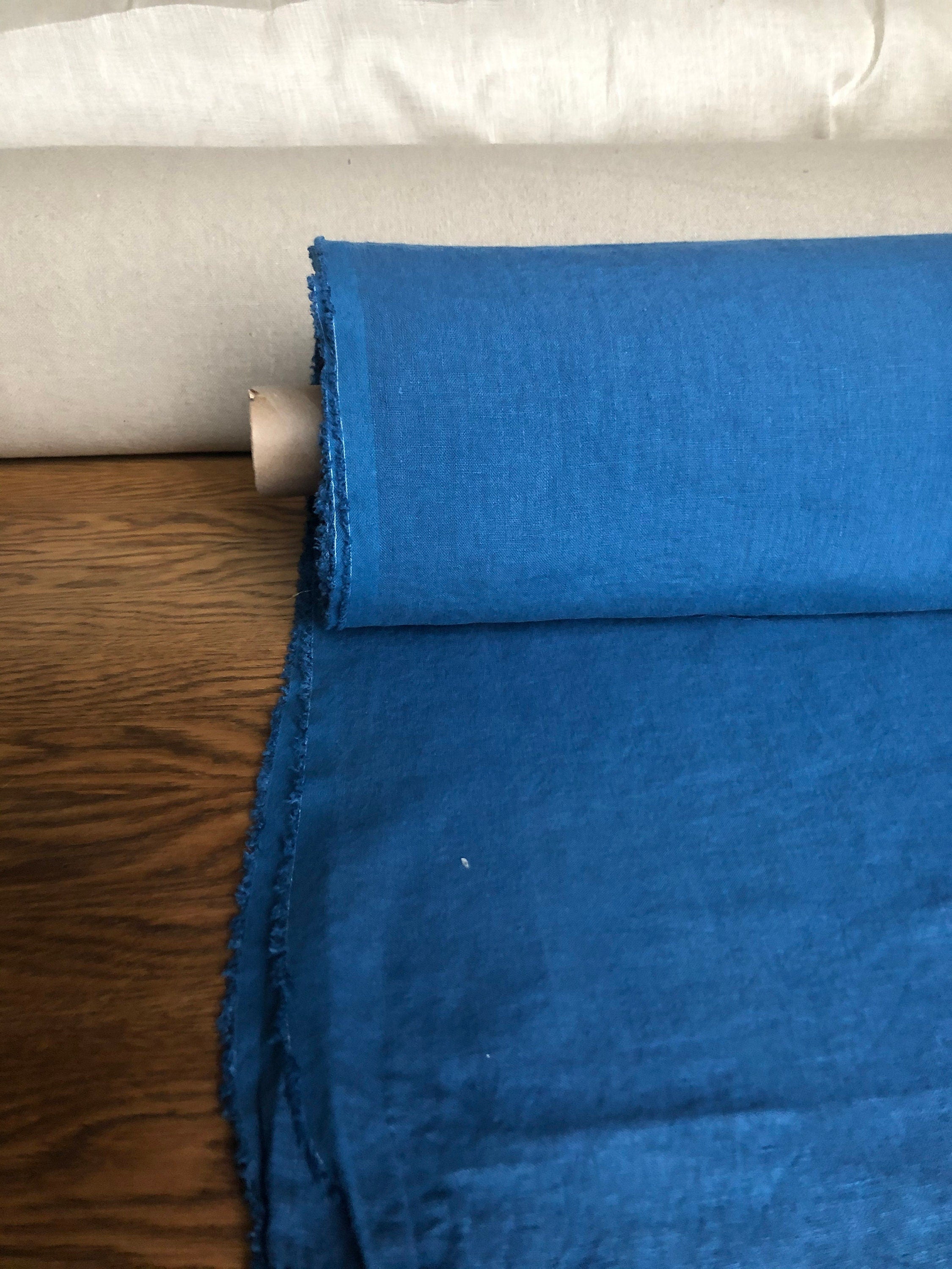 Soft Blue Linen Fabric: Extra Wide 250cm, Bedding & Sewing