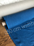 Extra Wide Blue Marine Linen Fabric: Softened Bedding & Sewing (250cm)