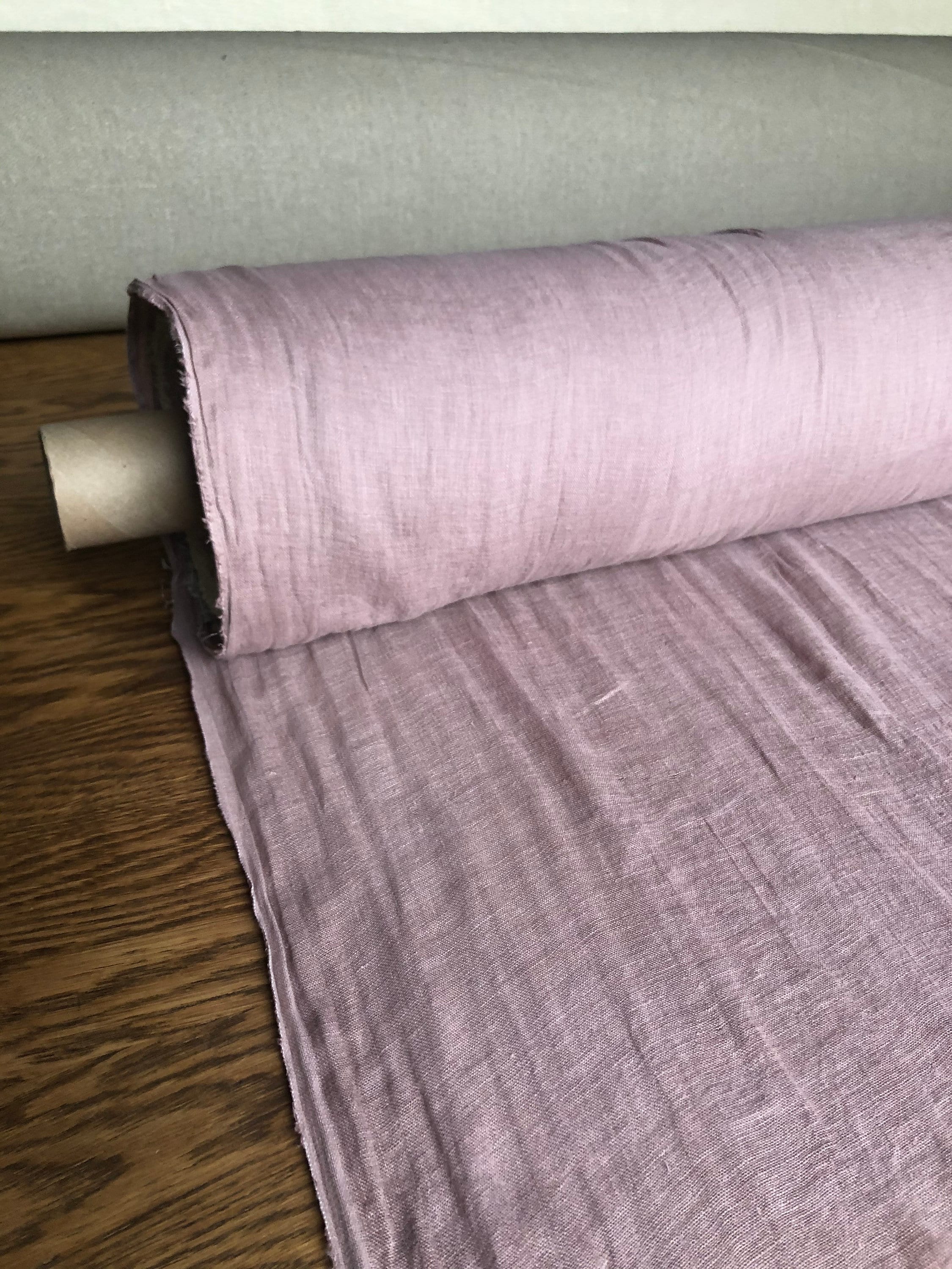 Dusty Lavender Linen Fabric: 100% Natural, Light Weight (By The Yard)