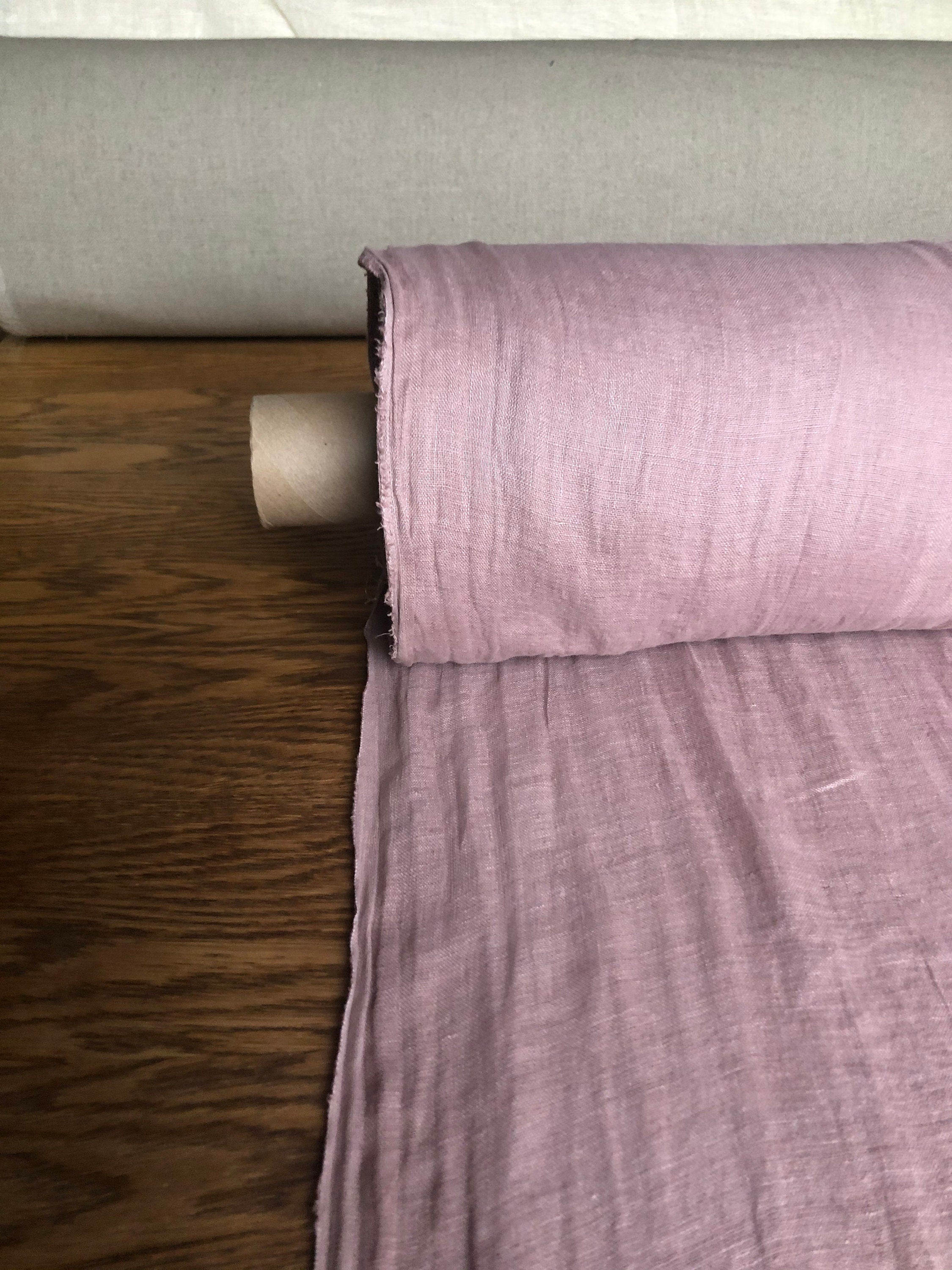 Dusty Lavender Linen Fabric: 100% Natural, Light Weight (By The Yard)