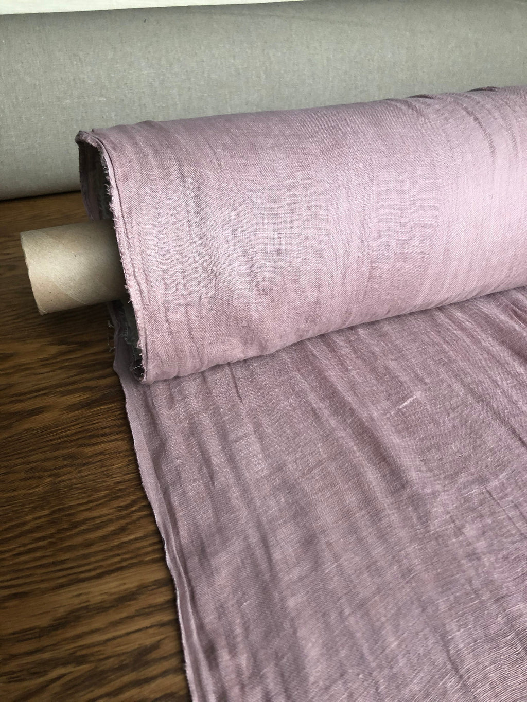 Dusty Lavender Linen Fabric: 100% Natural, Light Weight (By The Yard)