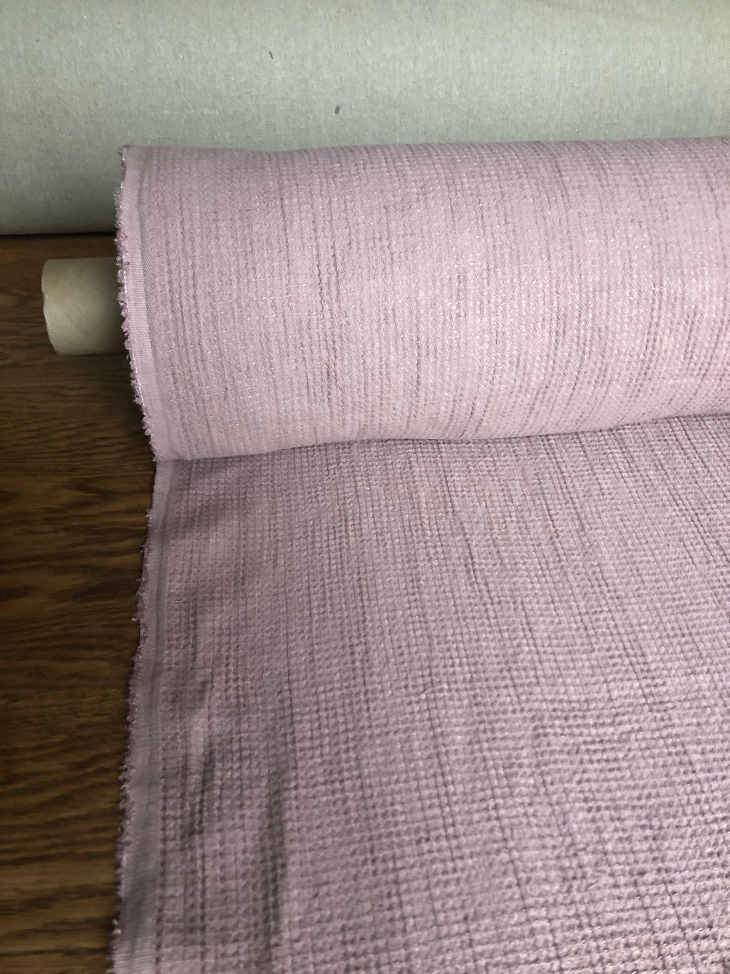 Waffle Linen Cotton Fabric: Dusty Lavender Bath/Spa Towel Material