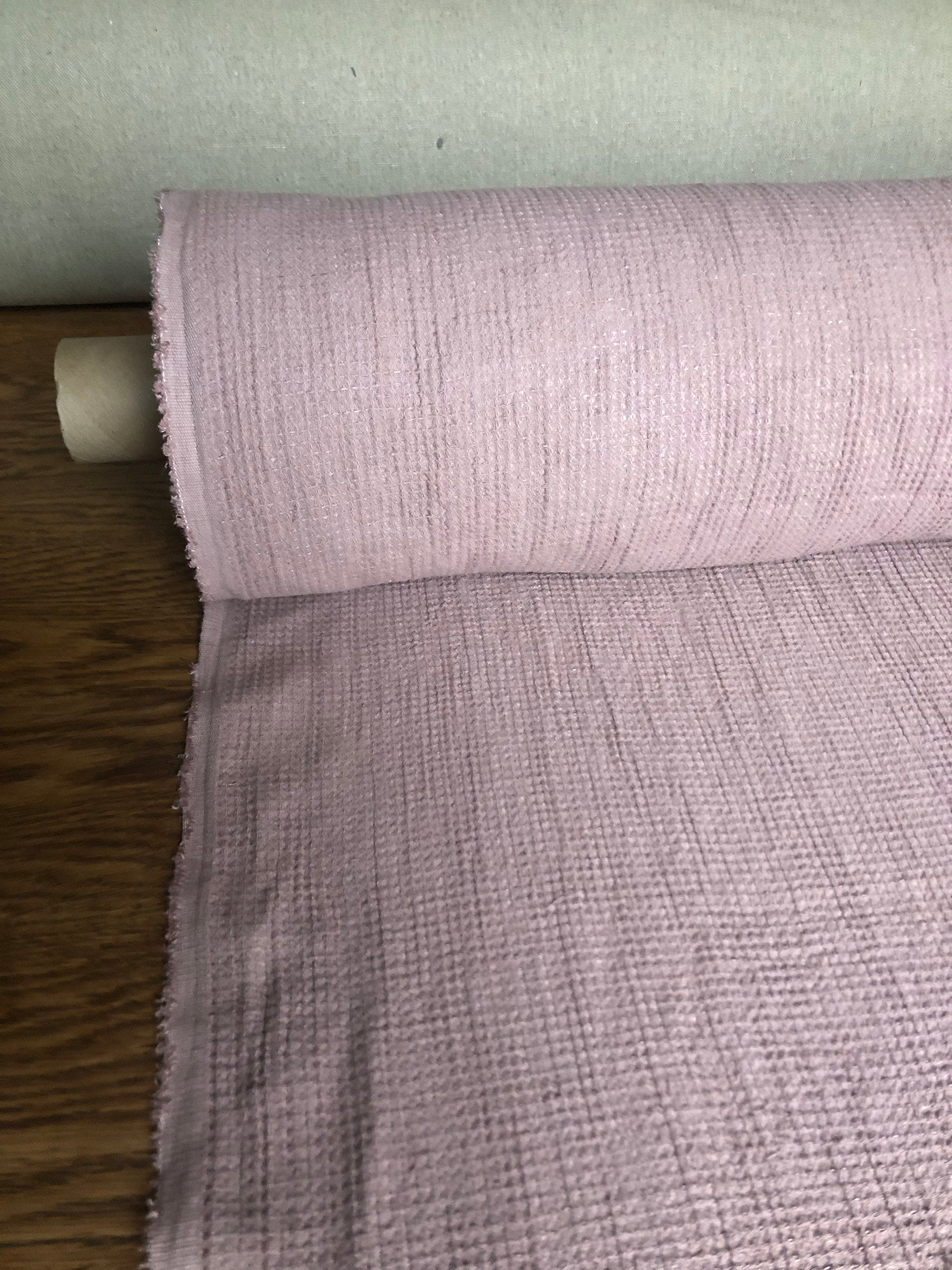 Waffle Linen Cotton Fabric: Dusty Lavender Bath/Spa Towel Material