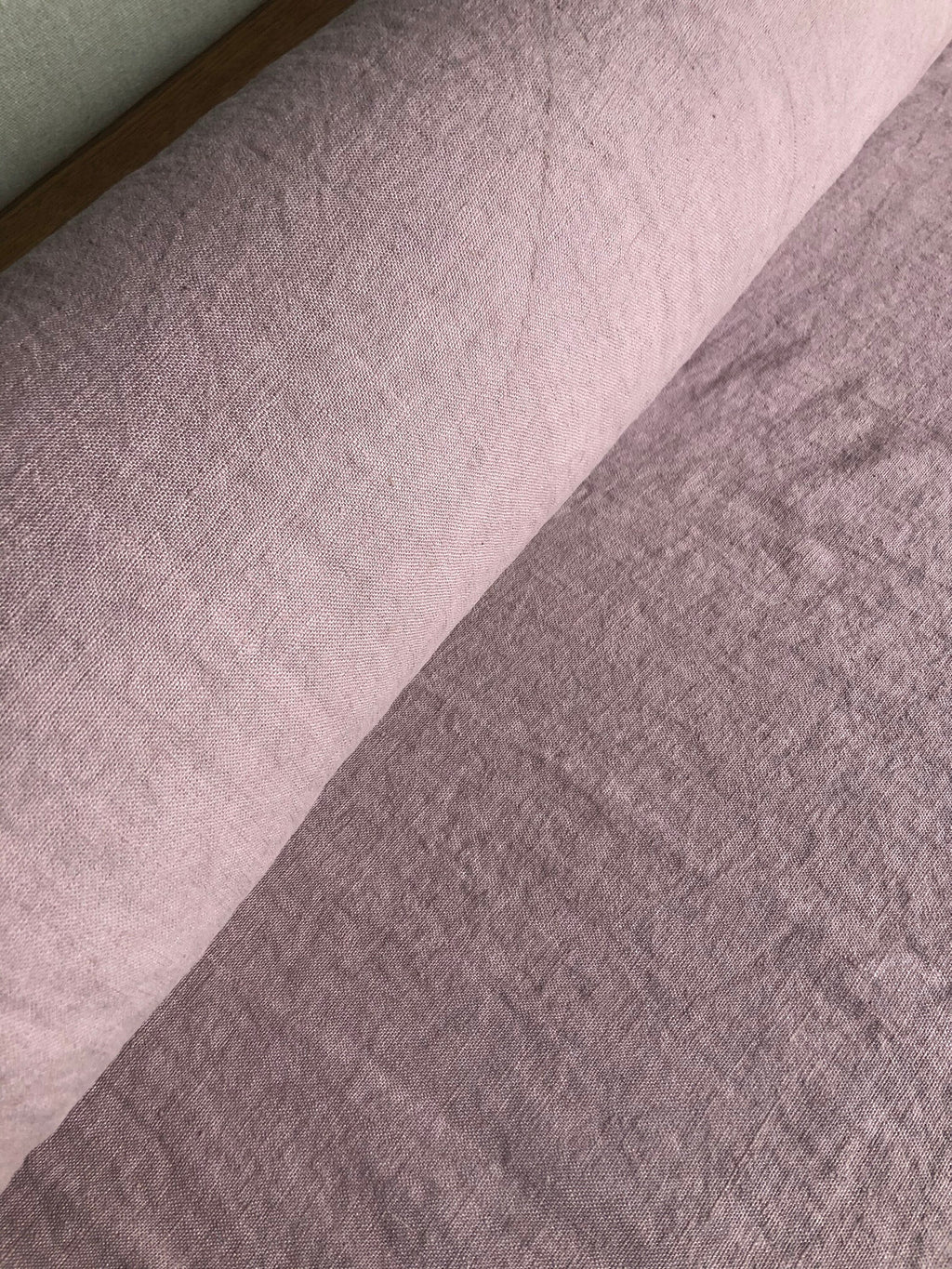 Dusty Lavender Linen Fabric: 100% Natural, 145cm Wide, 260g