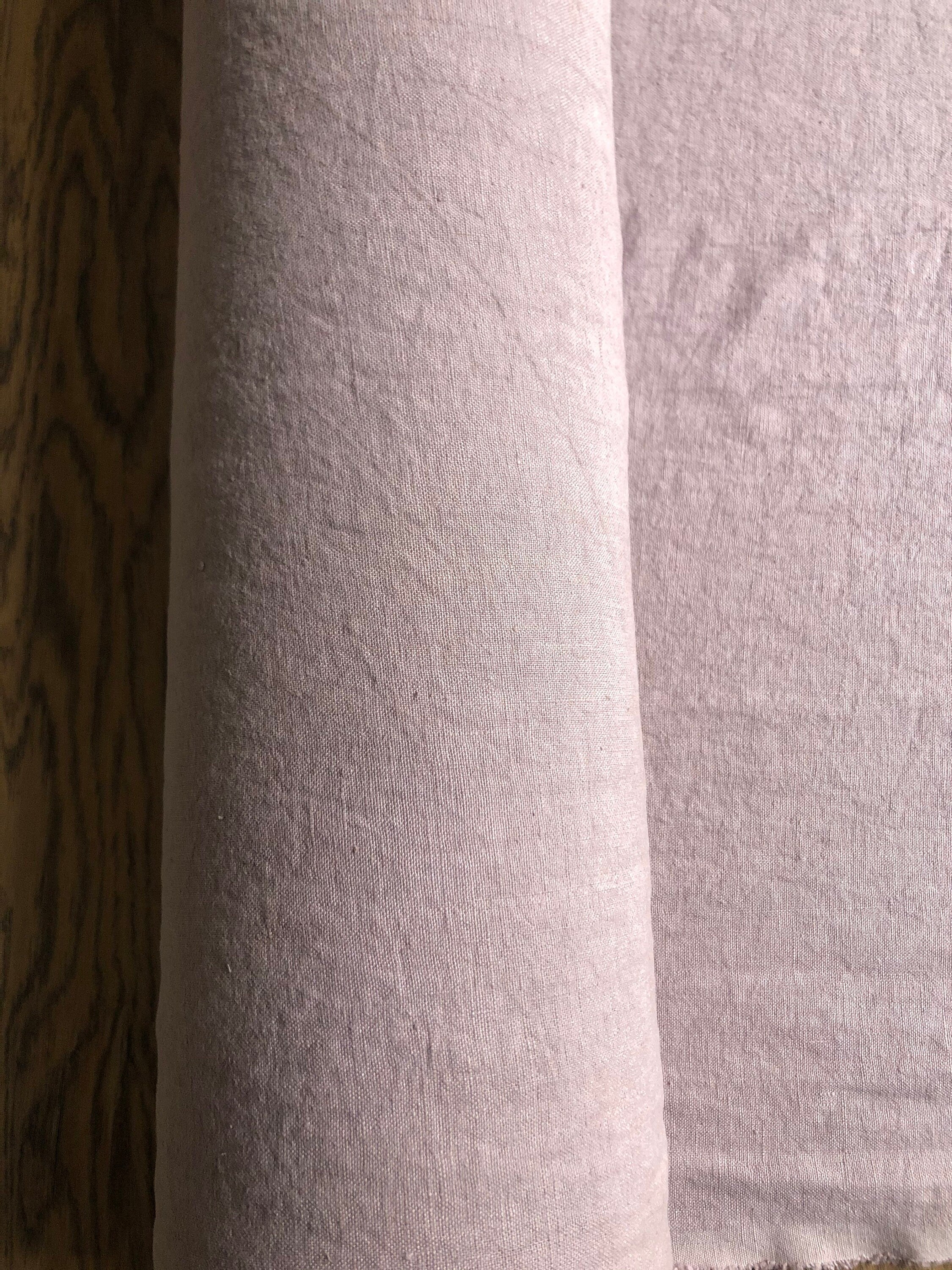 Dusty Lavender Linen Fabric: 100% Natural, 145cm Wide, 260g