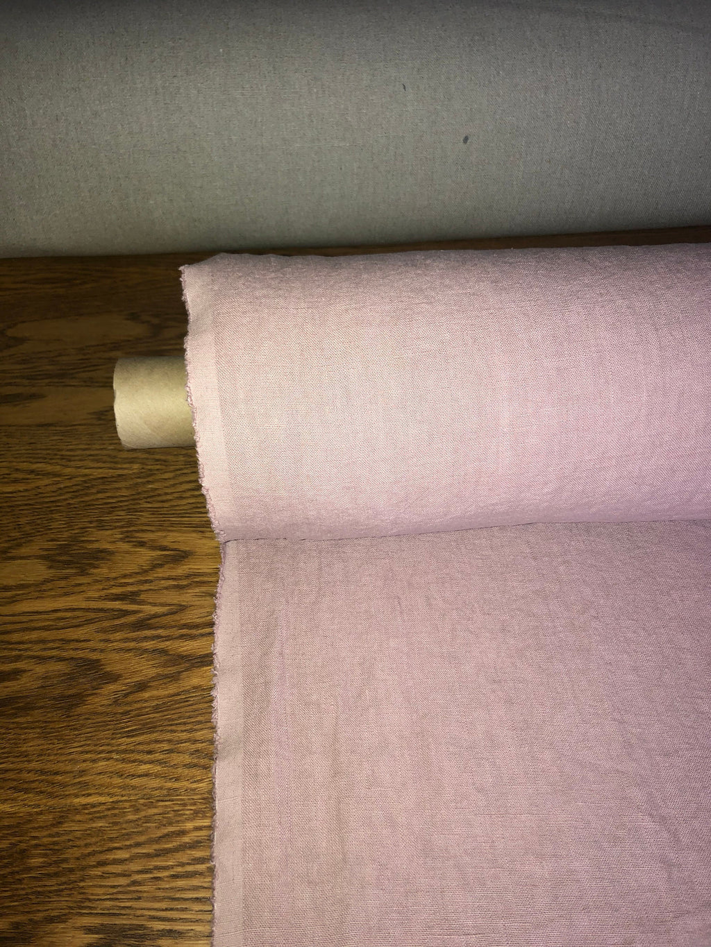 Dusty Lavender Linen Fabric: 100% Natural, 145cm Wide, 260g