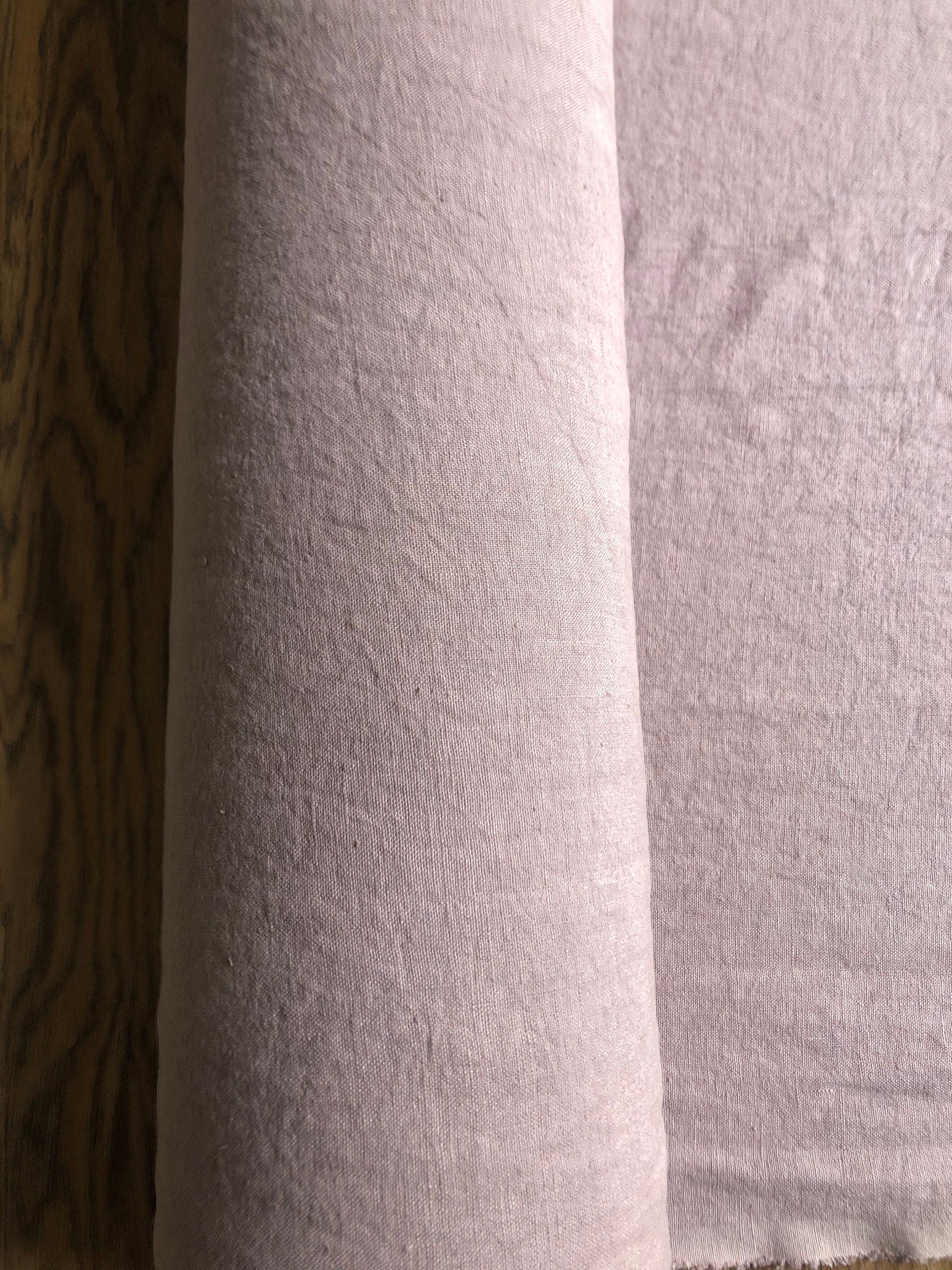 Dusty Lavender Linen Fabric: 100% Natural, 145cm Wide, 260g