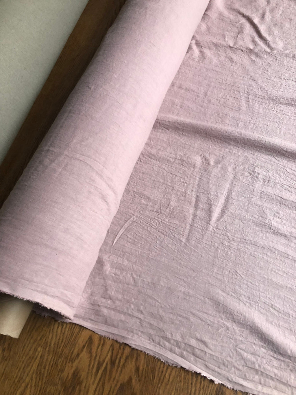 Dusty Lavender Linen Fabric: 100% French Flax, Softened (145 cm Width)