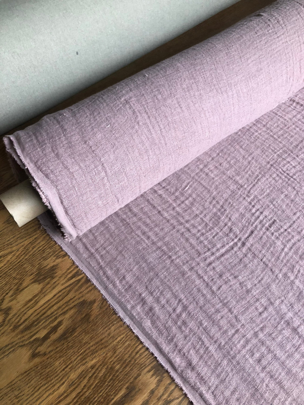 Dusty Lavender Linen Fabric: 100% Natural, 140cm Wide, For Sewing