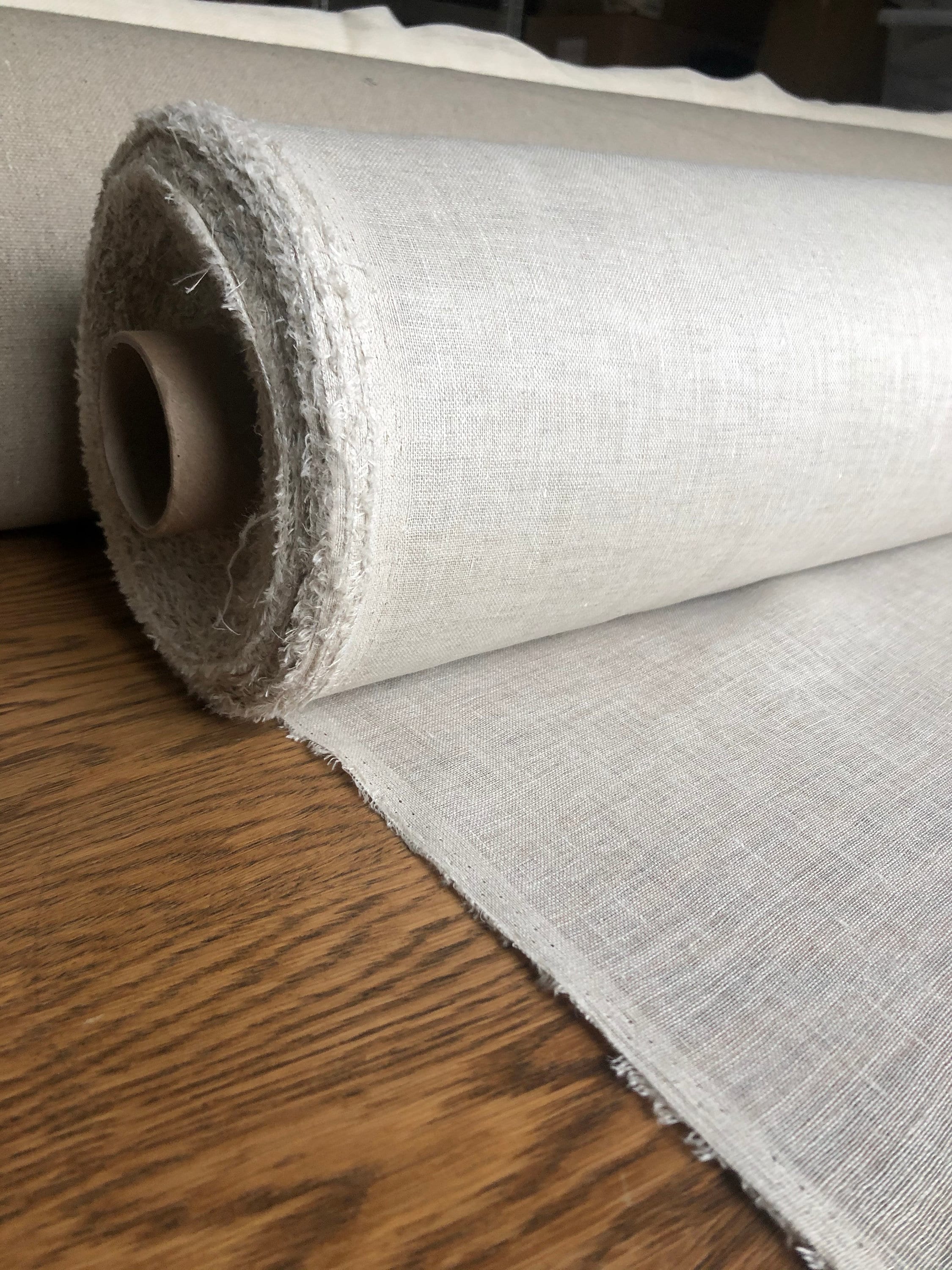 Light Natural Linen Fabric: 100% Pure, 140cm Wide, For Sewing