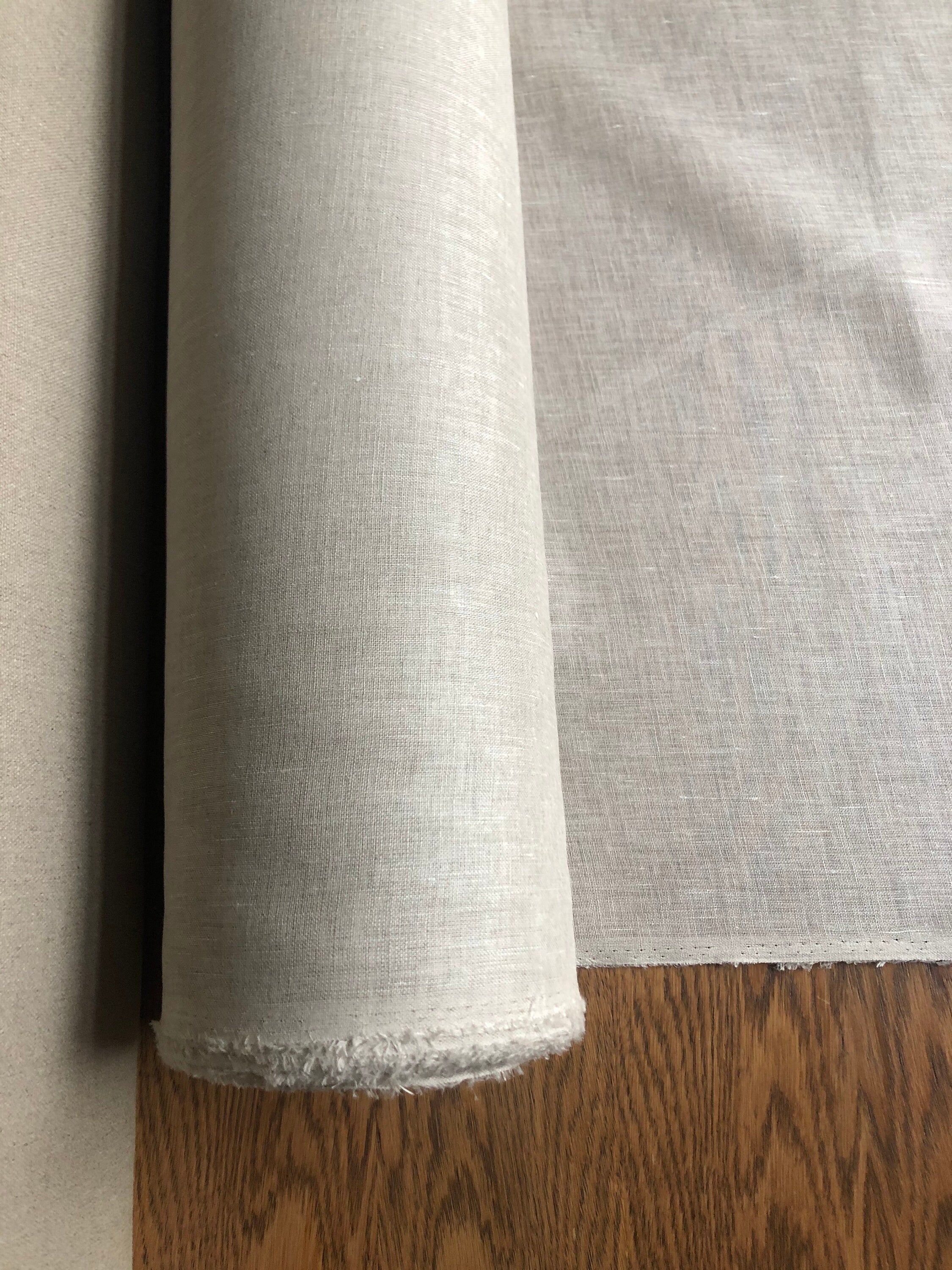 Light Natural Linen Fabric: 100% Pure, 140cm Wide, For Sewing